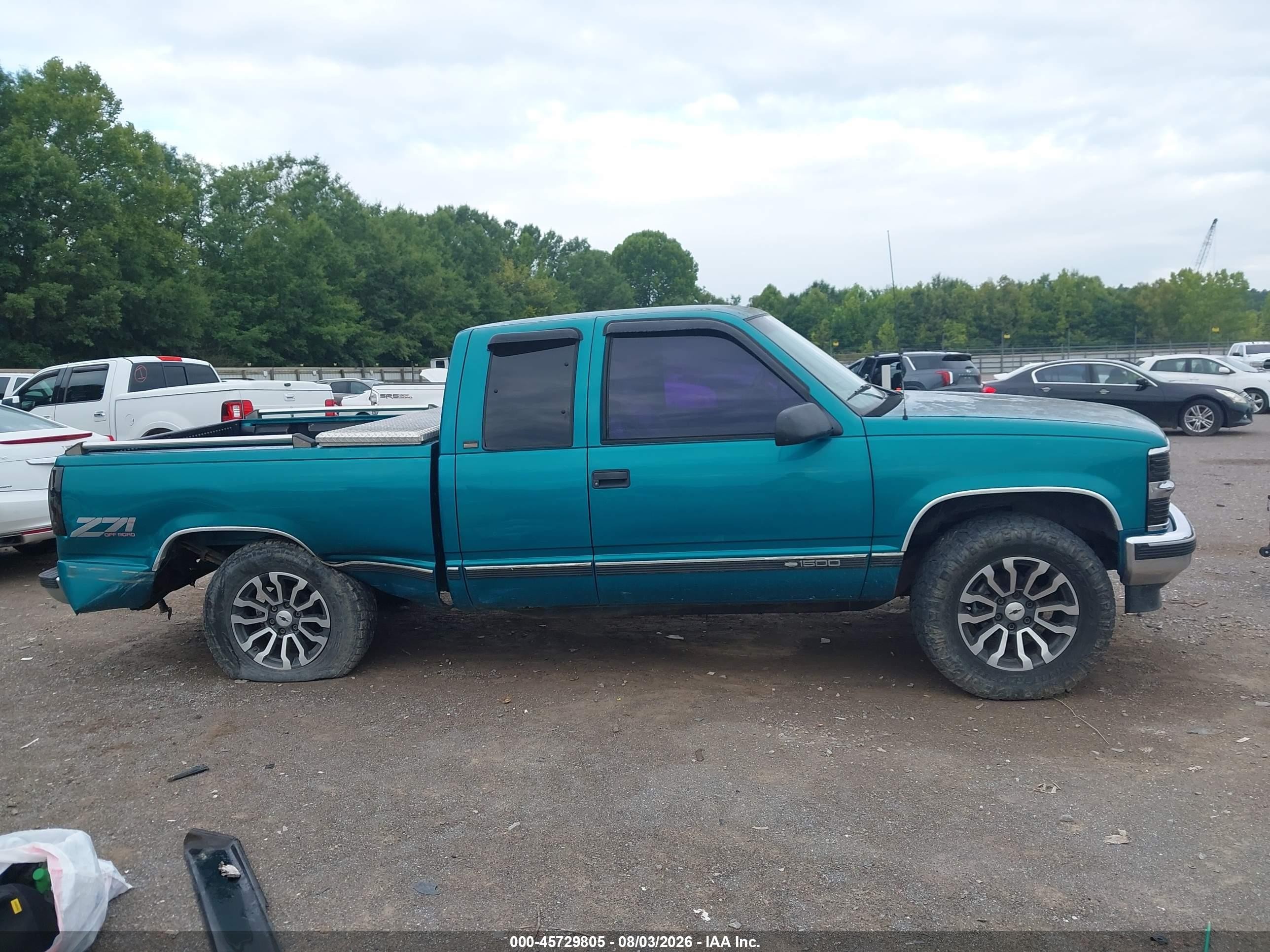 1996 Chevrolet Gmt-400 K1500 Green vin: 2GCEK19R1T1244210