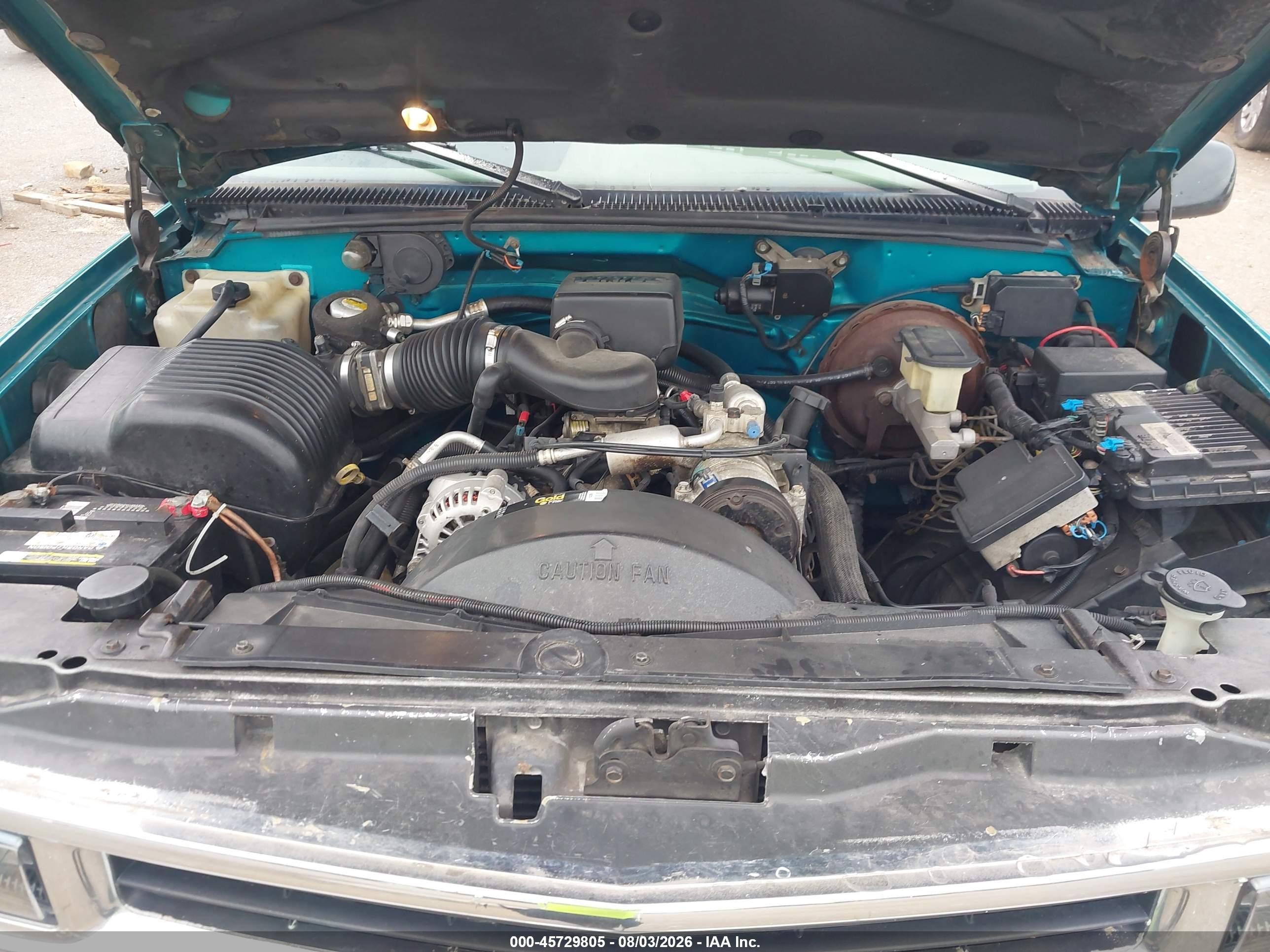 1996 Chevrolet Gmt-400 K1500 Green vin: 2GCEK19R1T1244210