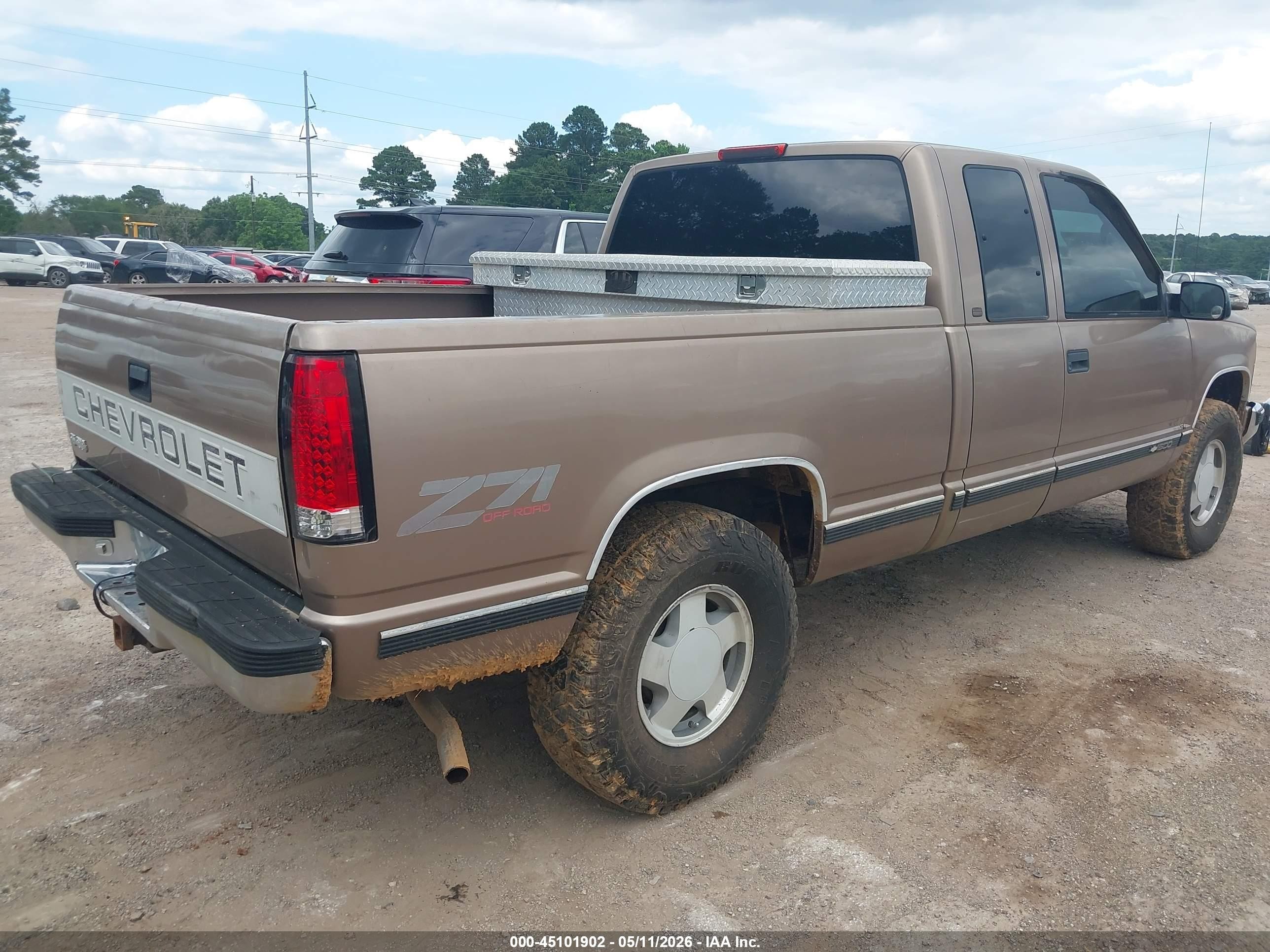 1997 Chevrolet C/k 1500 Silverado Fleetside Tan vin: 2GCEK19R1V1195318
