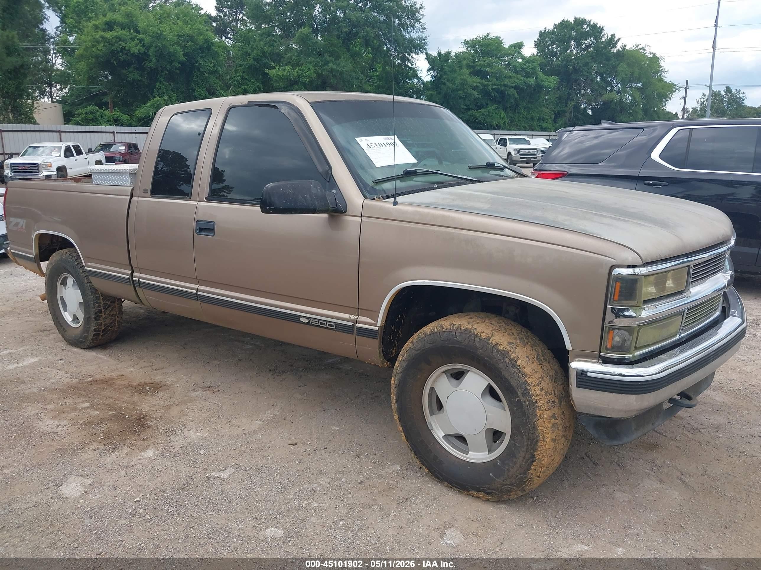1997 Chevrolet C/k 1500 Silverado Fleetside Tan vin: 2GCEK19R1V1195318