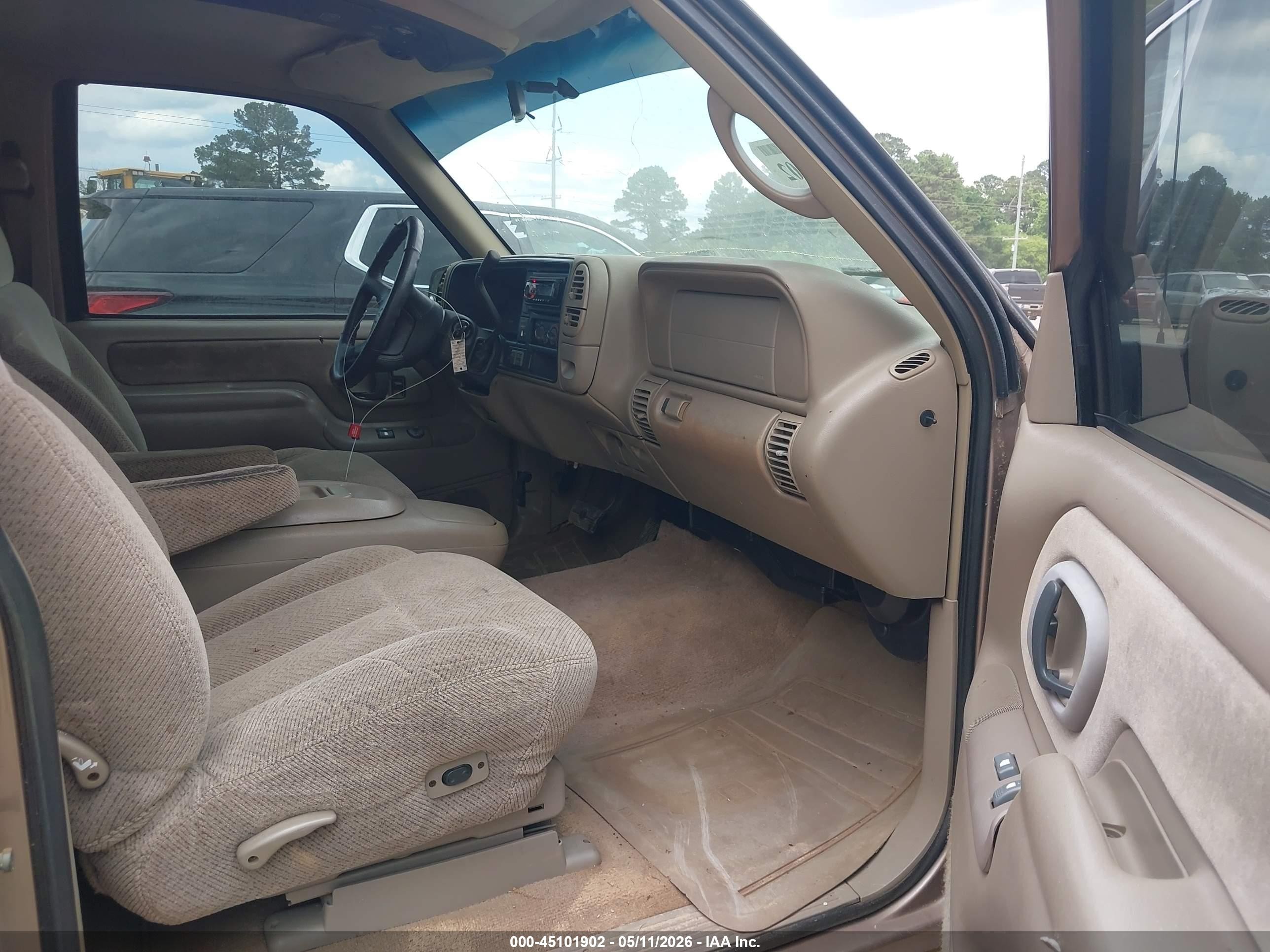 1997 Chevrolet C/k 1500 Silverado Fleetside Tan vin: 2GCEK19R1V1195318