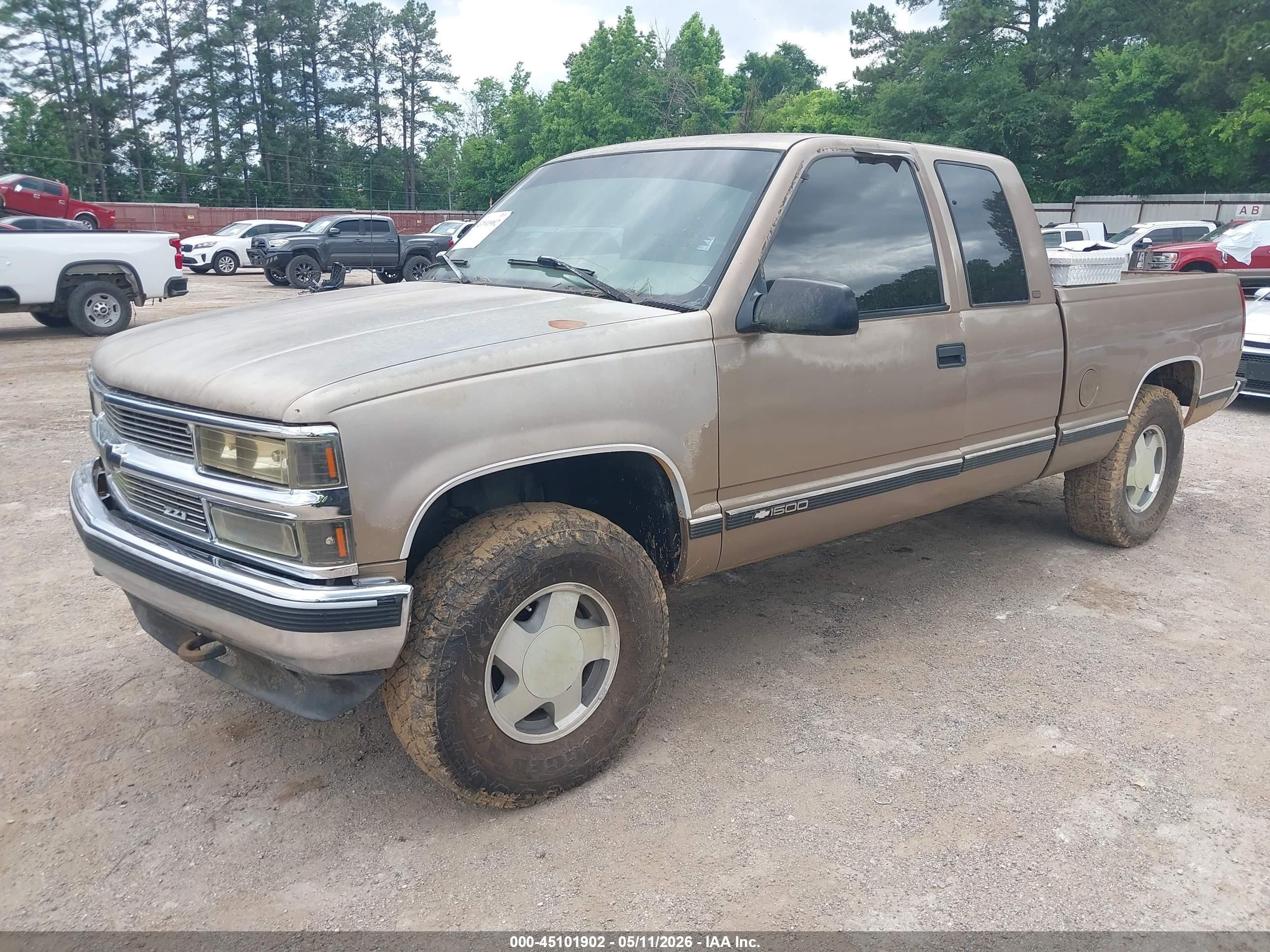1997 Chevrolet C/k 1500 Silverado Fleetside Tan vin: 2GCEK19R1V1195318