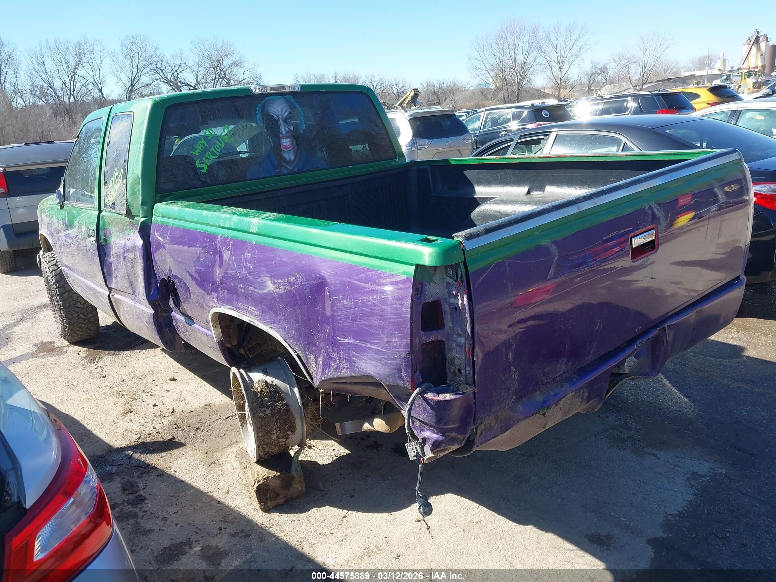 1997 Chevrolet K1500 Fleetside Green vin: 2GCEK19R1V1242525