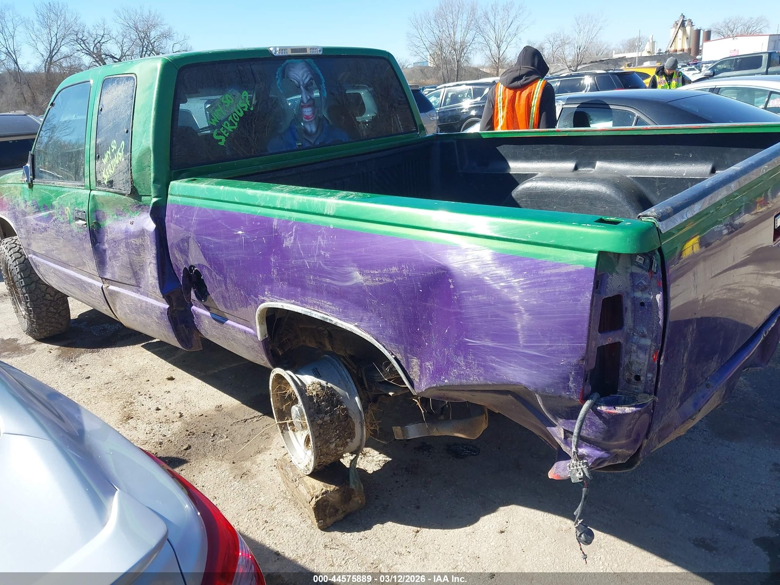 1997 Chevrolet K1500 Fleetside Green vin: 2GCEK19R1V1242525