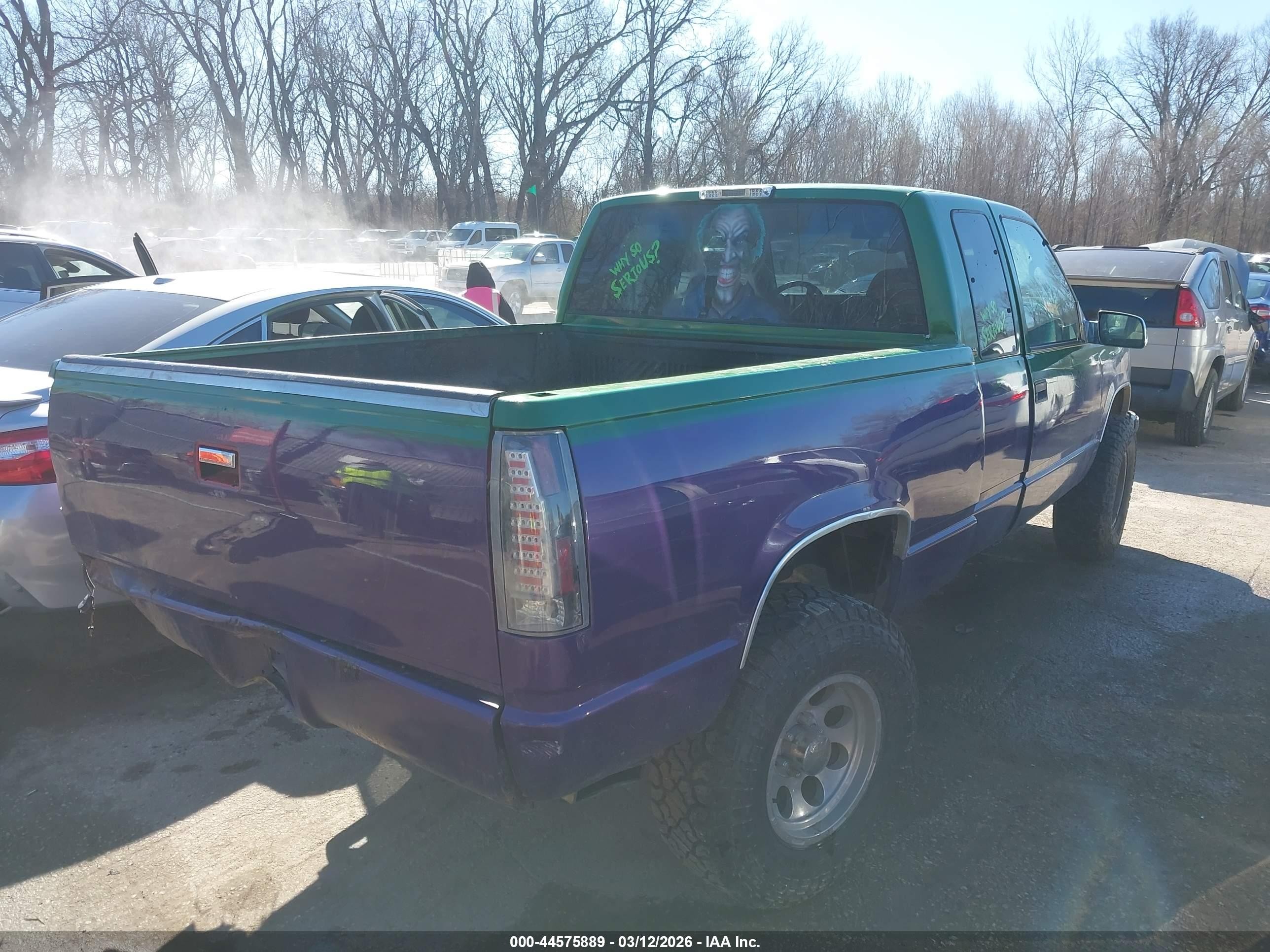 1997 Chevrolet K1500 Fleetside Green vin: 2GCEK19R1V1242525