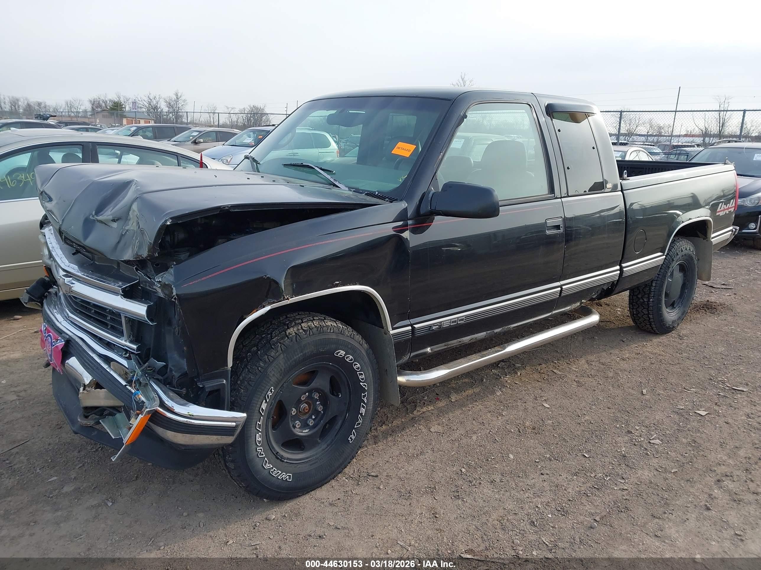 1997 Chevrolet K1500 Fleetside Black vin: 2GCEK19R1V1262516
