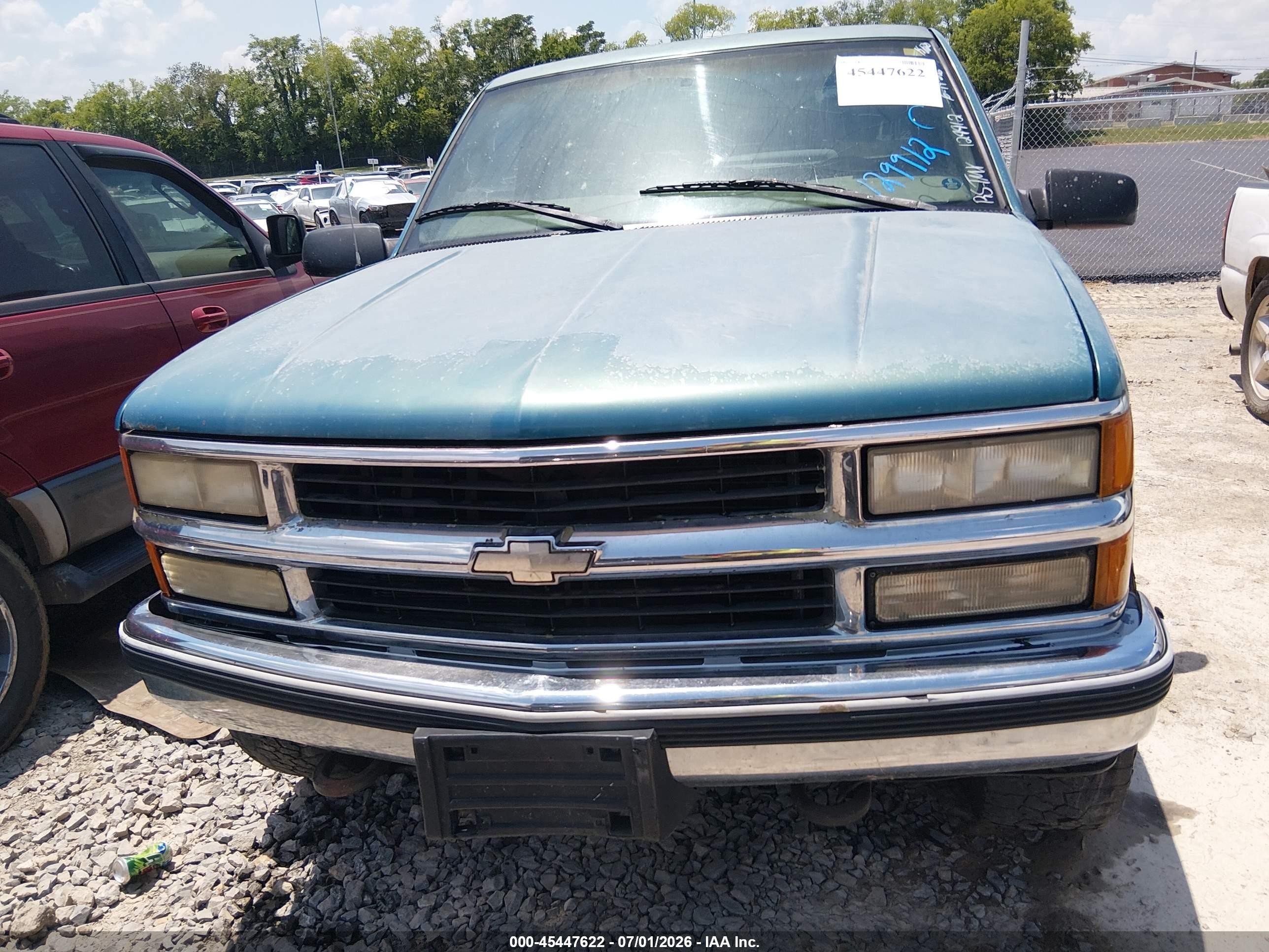 1997 Chevrolet K1500 Fleetside Green vin: 2GCEK19R2V1129912