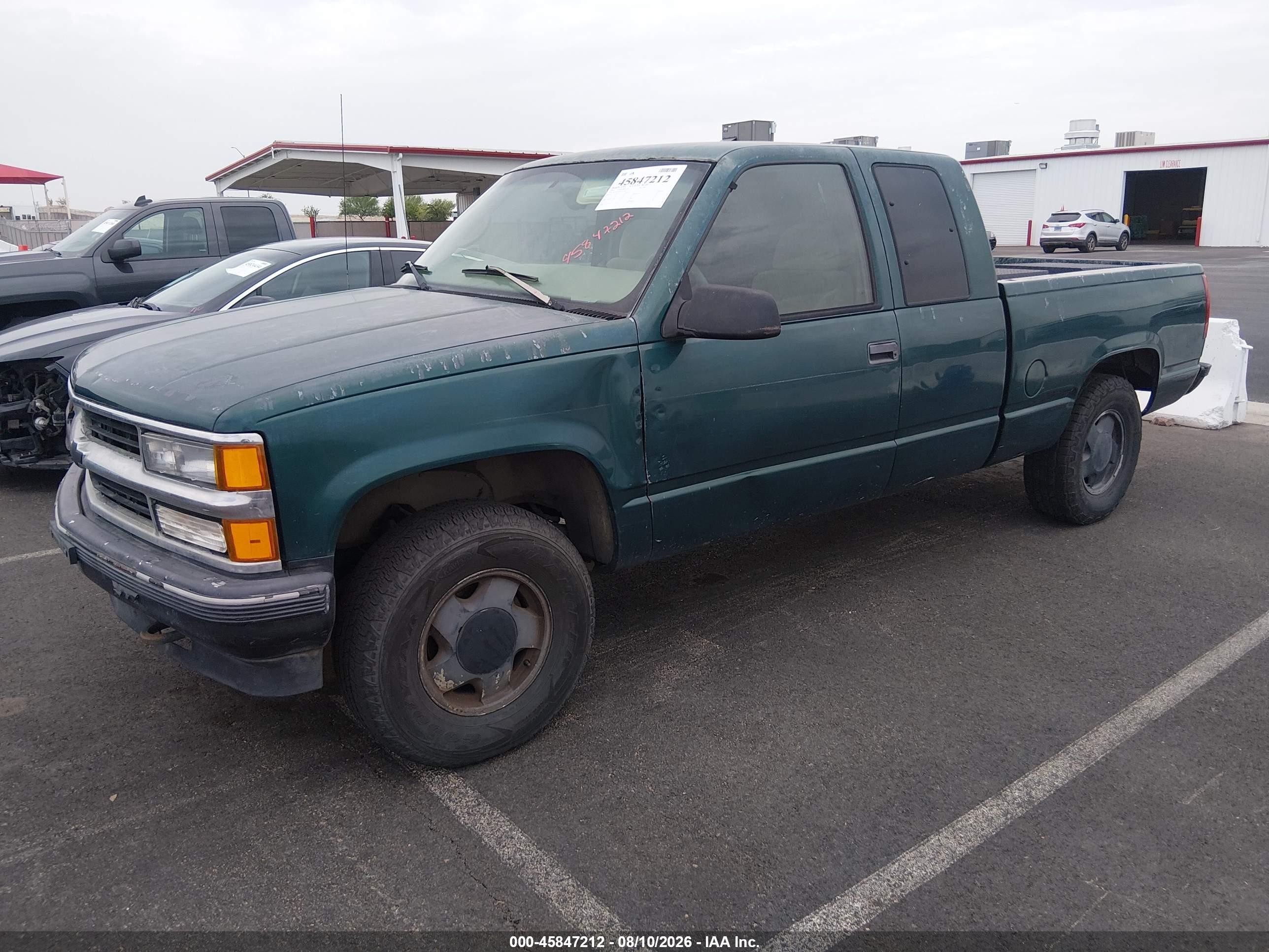 1997 Chevrolet K1500 Fleetside Green vin: 2GCEK19R3V1227704