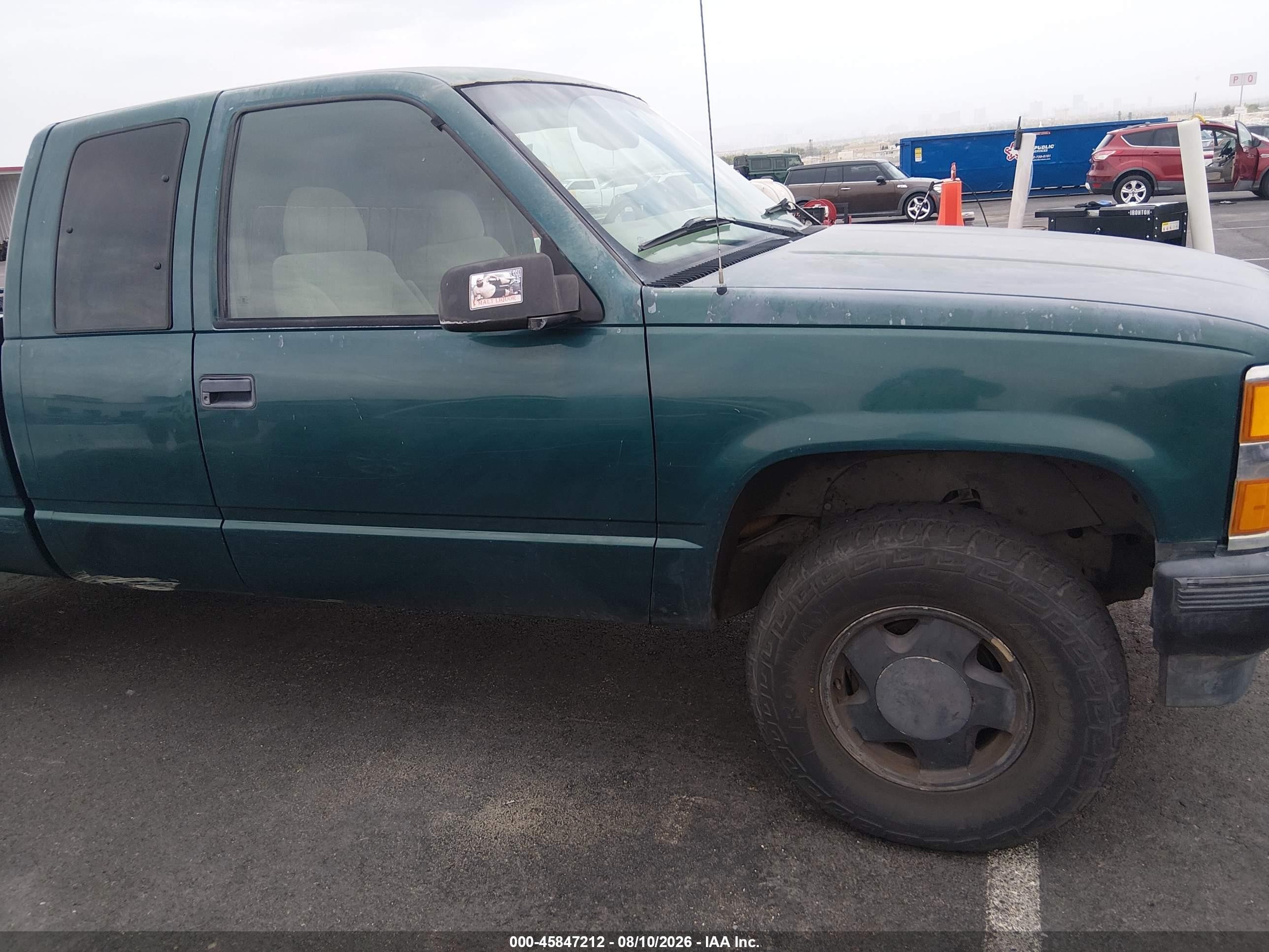 1997 Chevrolet K1500 Fleetside Green vin: 2GCEK19R3V1227704