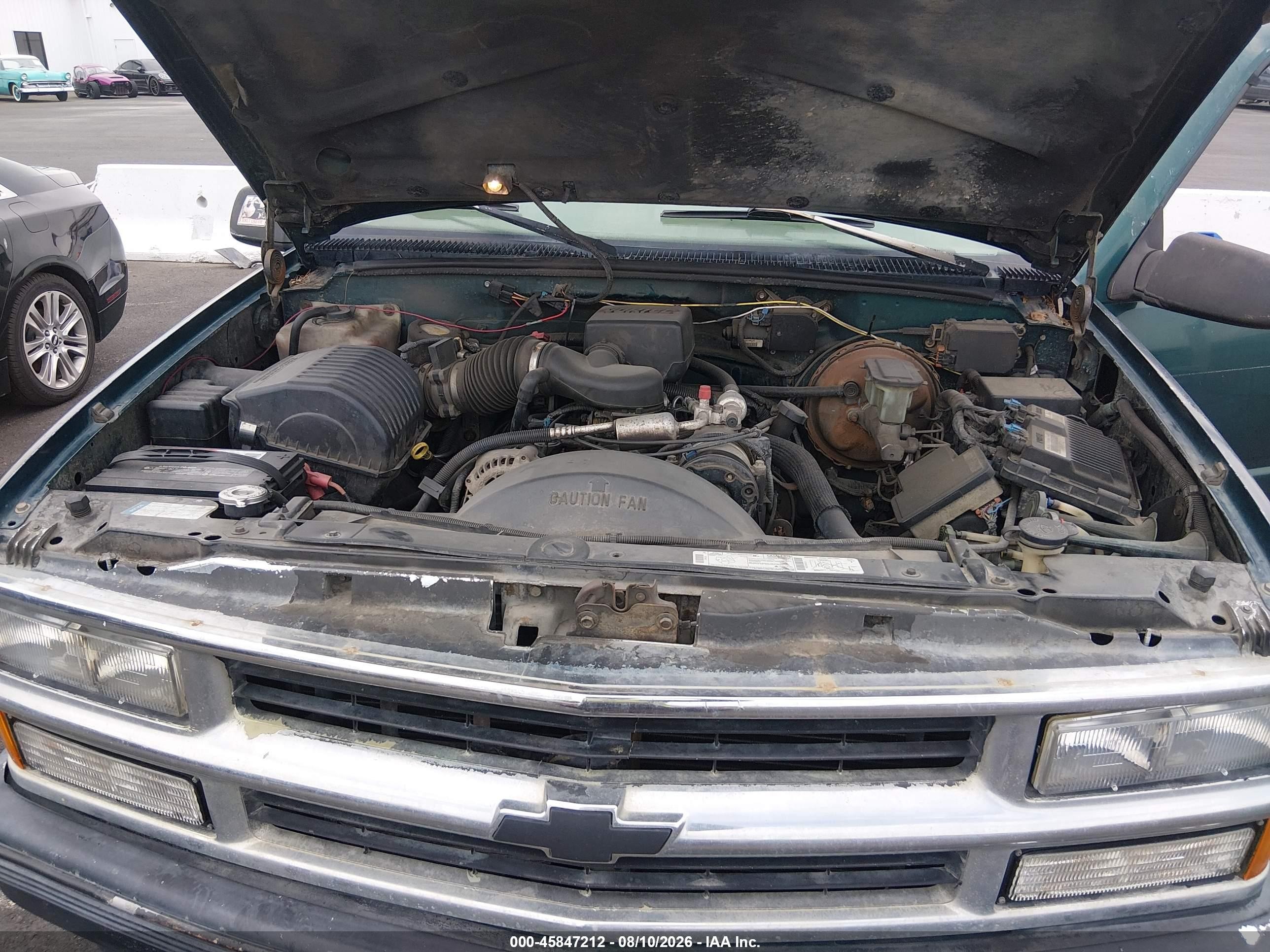 1997 Chevrolet K1500 Fleetside Green vin: 2GCEK19R3V1227704