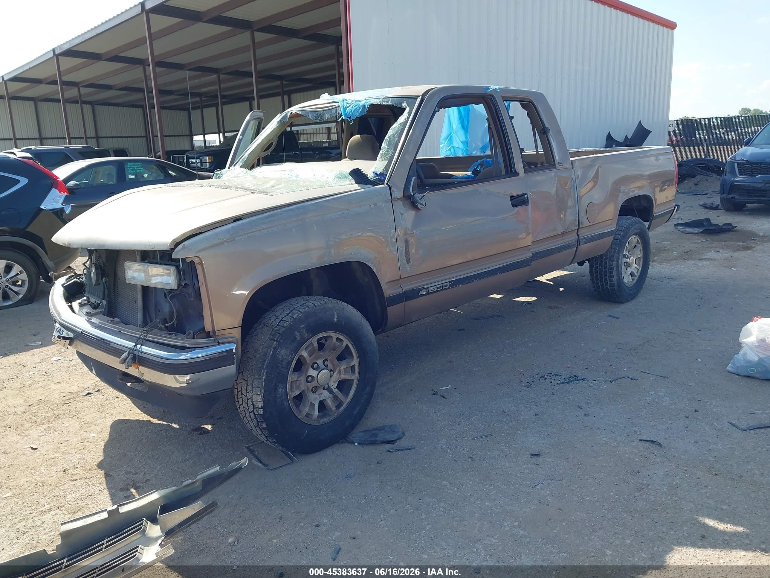 1997 Chevrolet K1500 Fleetside Brown vin: 2GCEK19R3V1241831