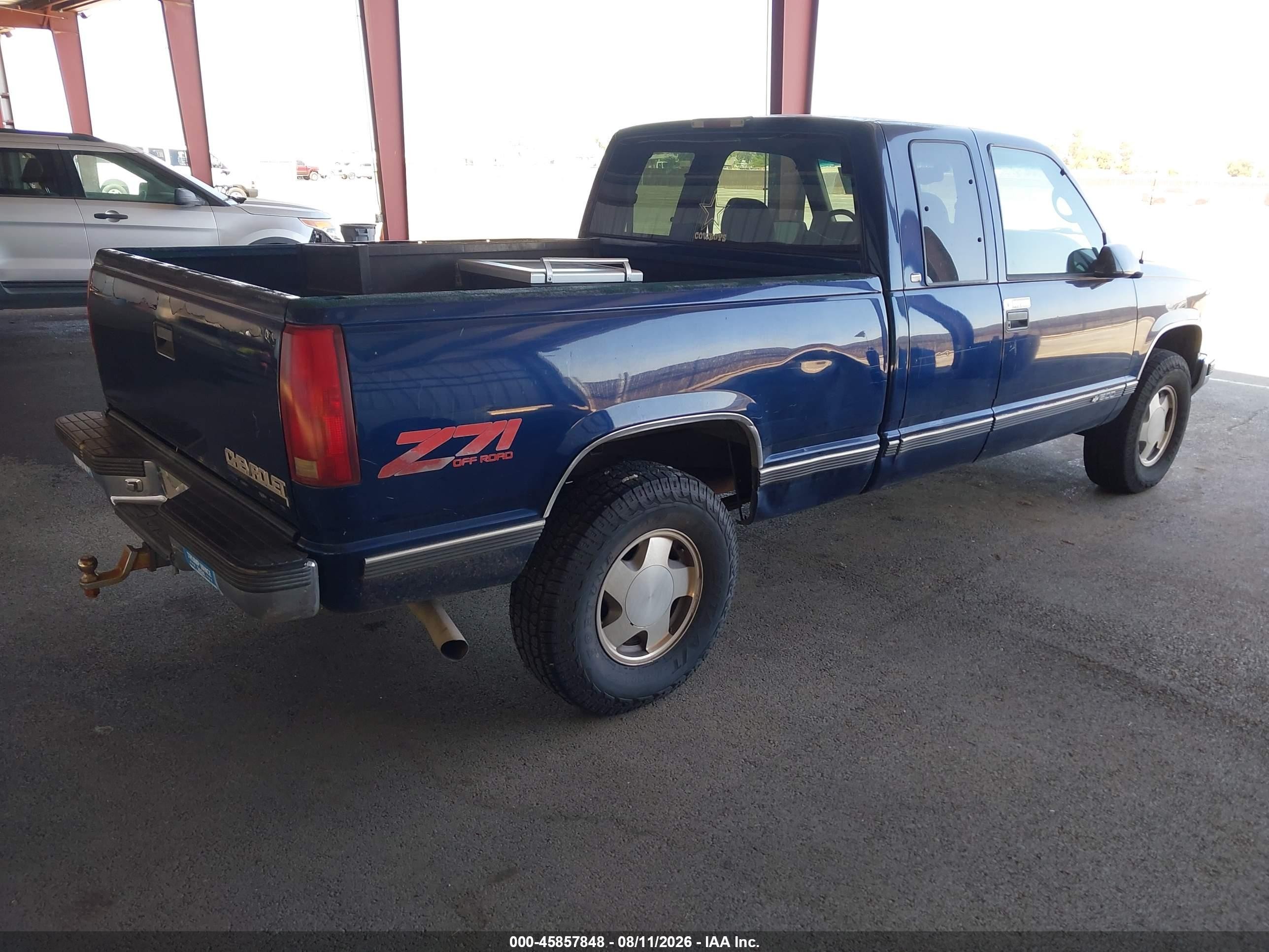 1998 Chevrolet C/k 1500 Fleetside Blue vin: 2GCEK19R3W1157042