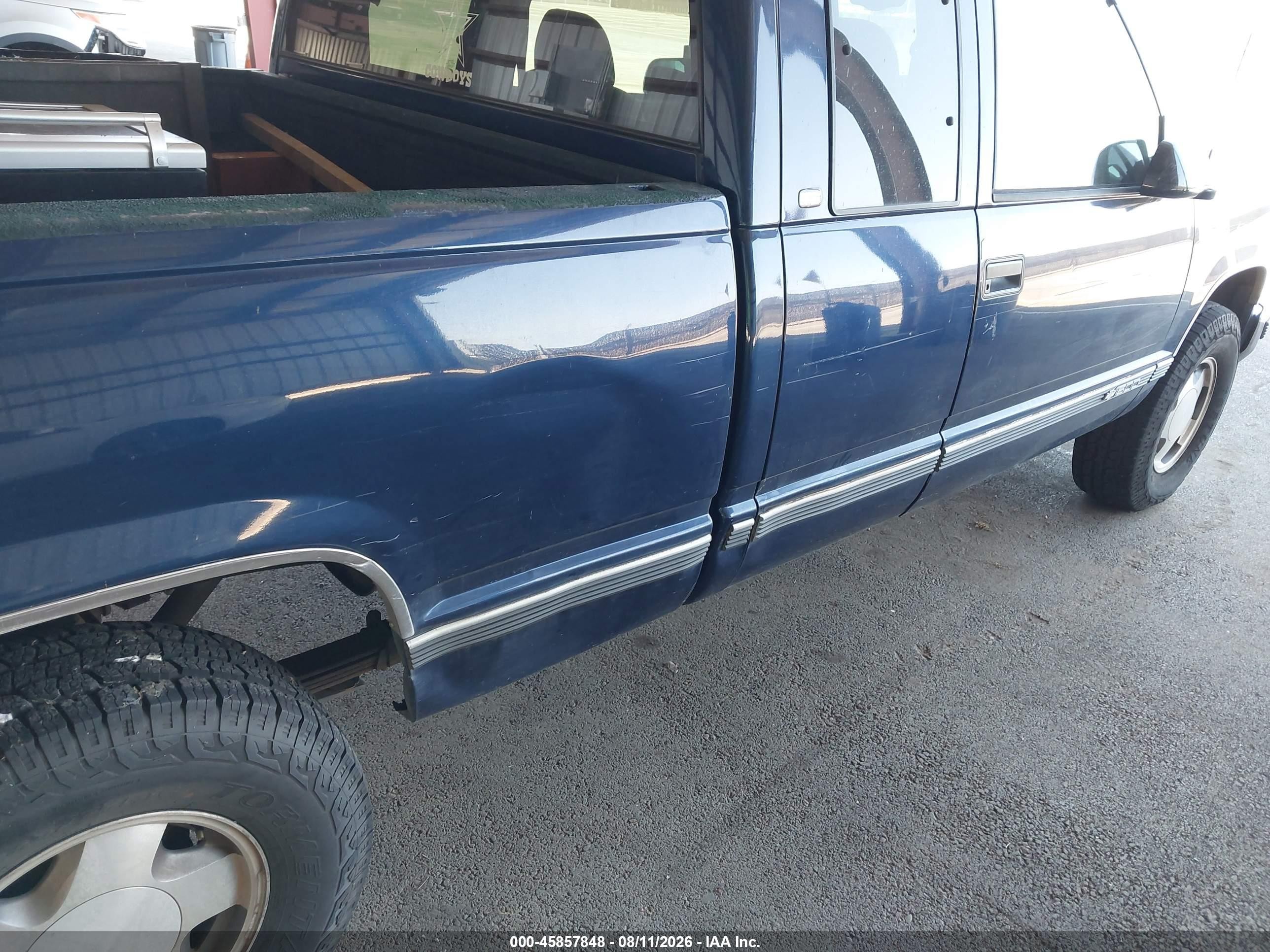 1998 Chevrolet C/k 1500 Fleetside Blue vin: 2GCEK19R3W1157042