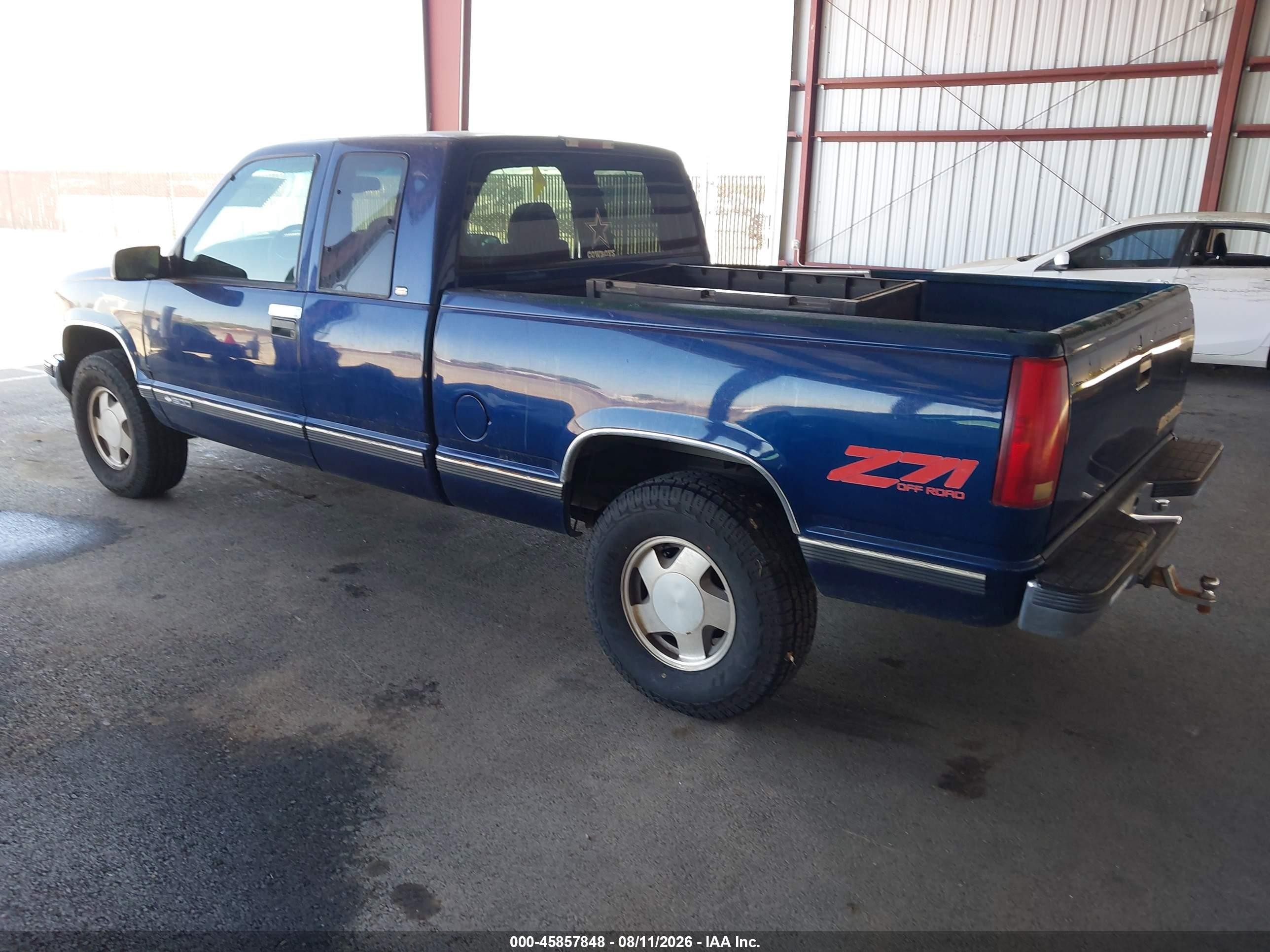 1998 Chevrolet C/k 1500 Fleetside Blue vin: 2GCEK19R3W1157042