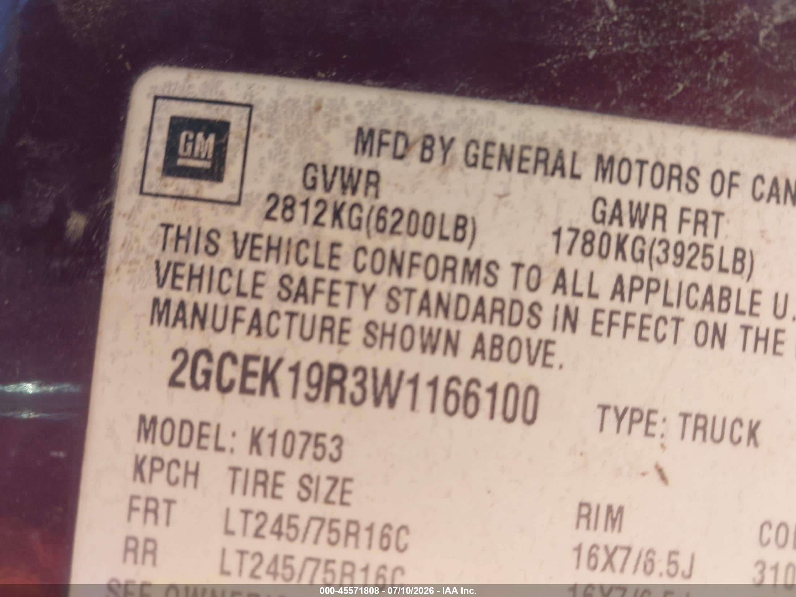1998 Chevrolet C/k 1500 Sportside Burgundy vin: 2GCEK19R3W1166100