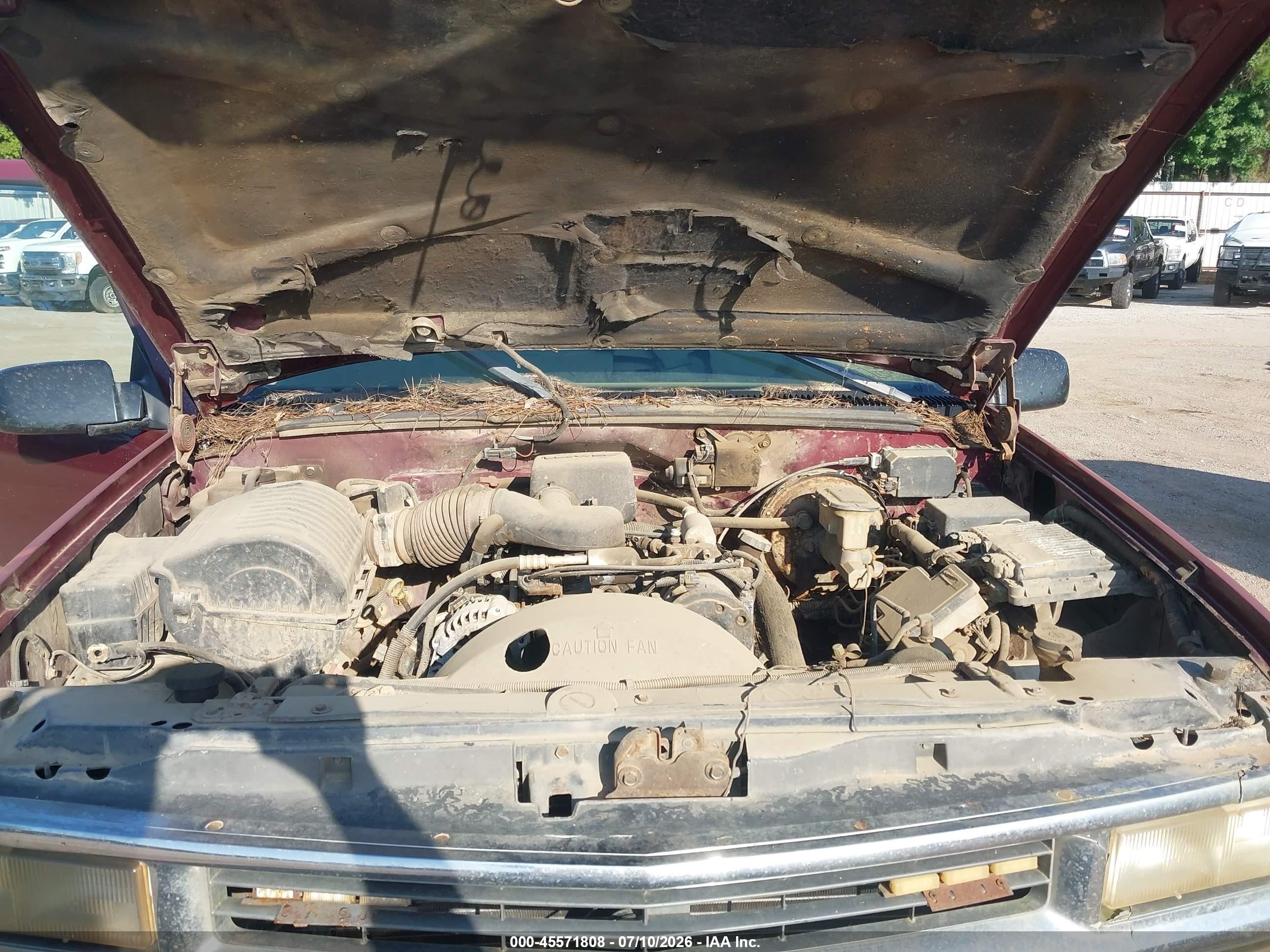 1998 Chevrolet C/k 1500 Sportside Burgundy vin: 2GCEK19R3W1166100