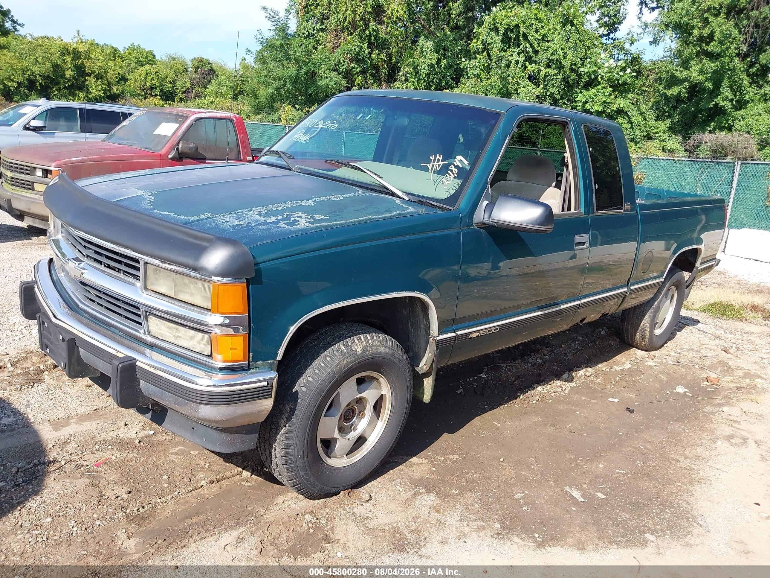 1996 Chevrolet Gmt-400 K1500 Green vin: 2GCEK19R4T1251863