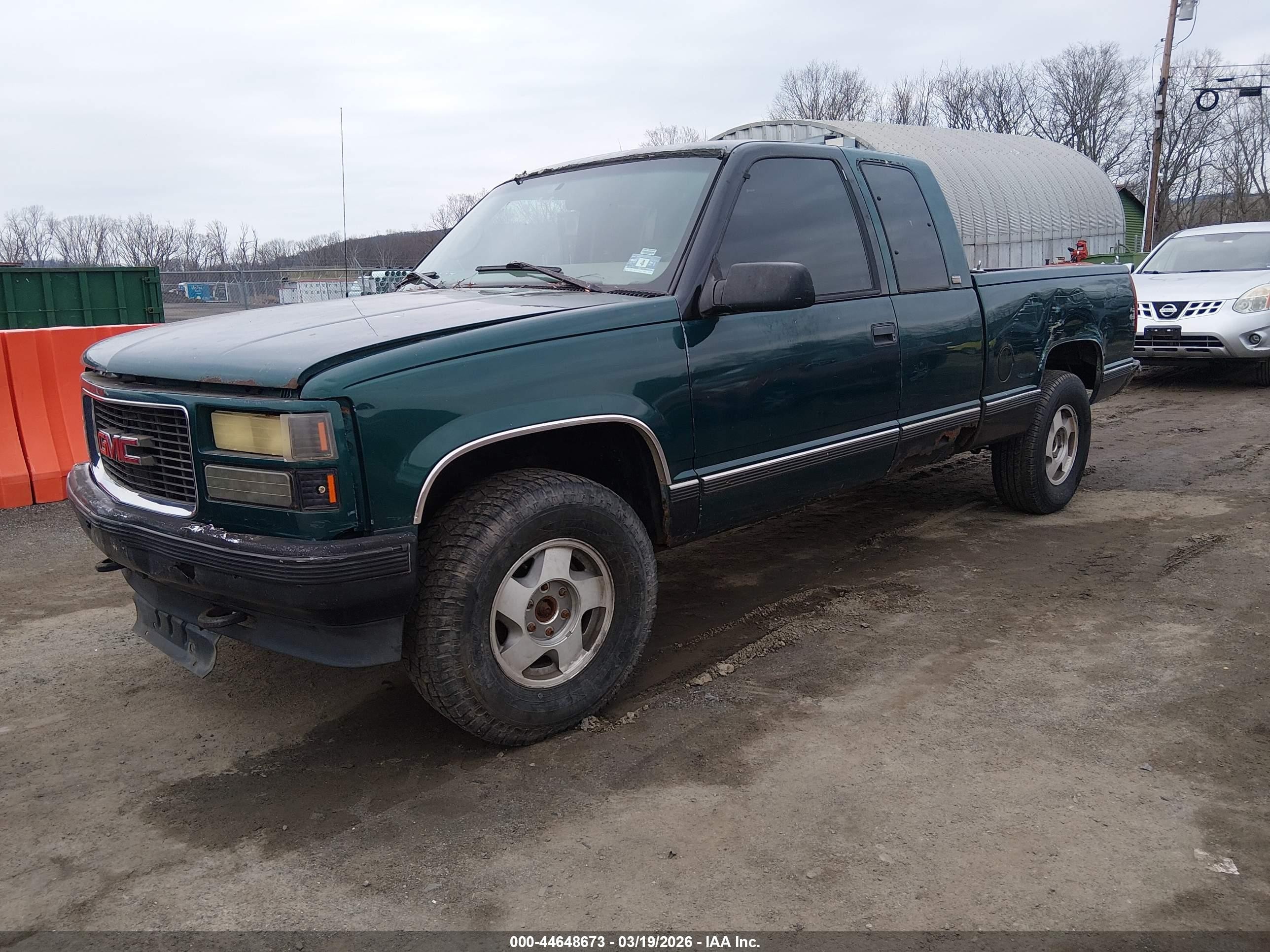 1997 Chevrolet K1500 Fleetside Зеленый vin: 2GCEK19R4V1111430