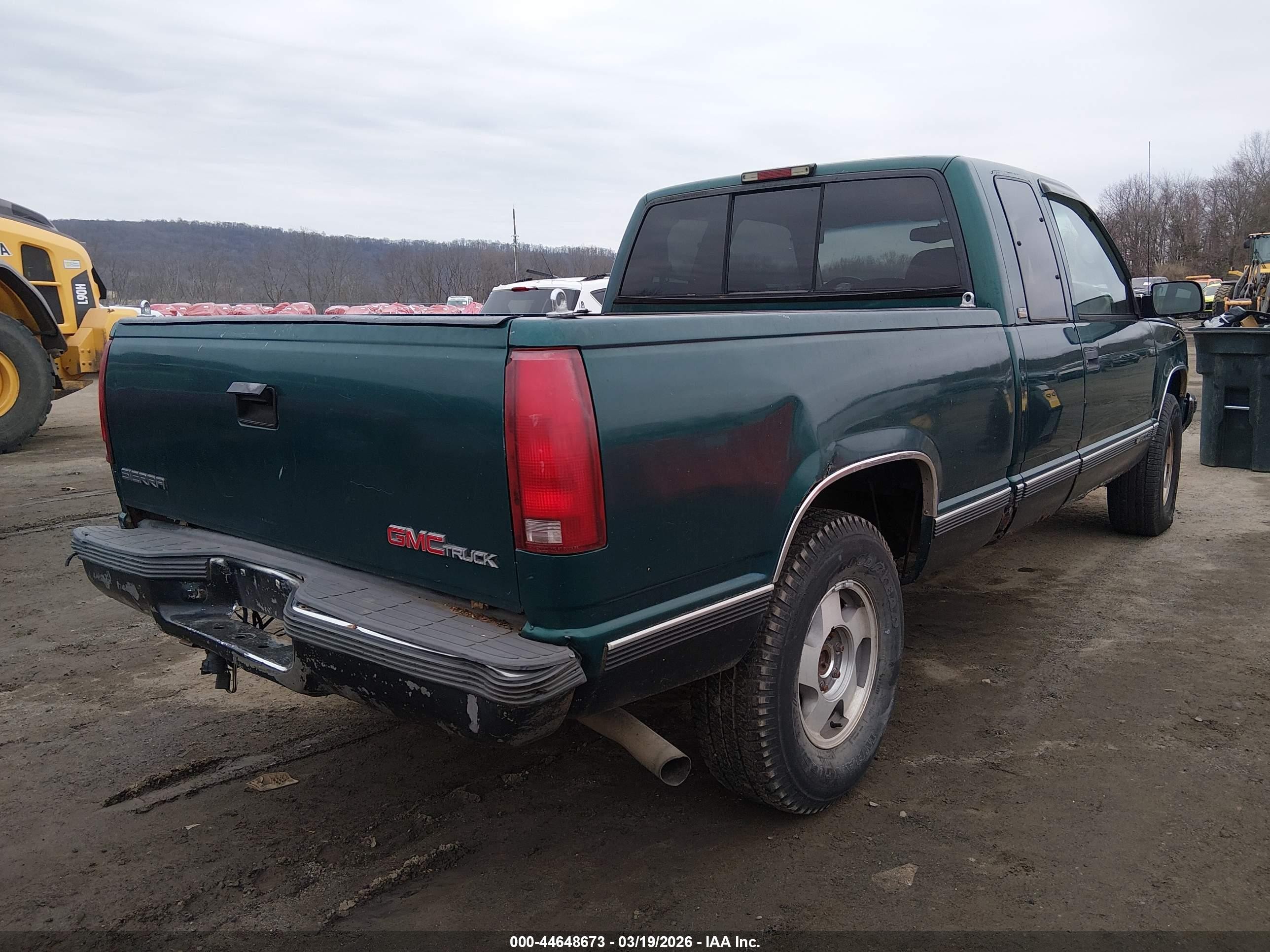 1997 Chevrolet K1500 Fleetside Зеленый vin: 2GCEK19R4V1111430