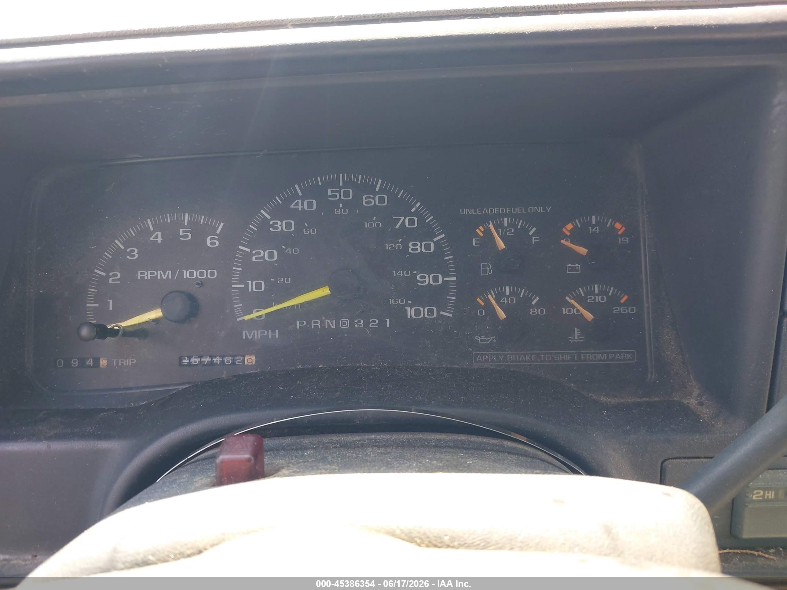 1997 Chevrolet K1500 Fleetside Бирюзовый vin: 2GCEK19R5V1129502