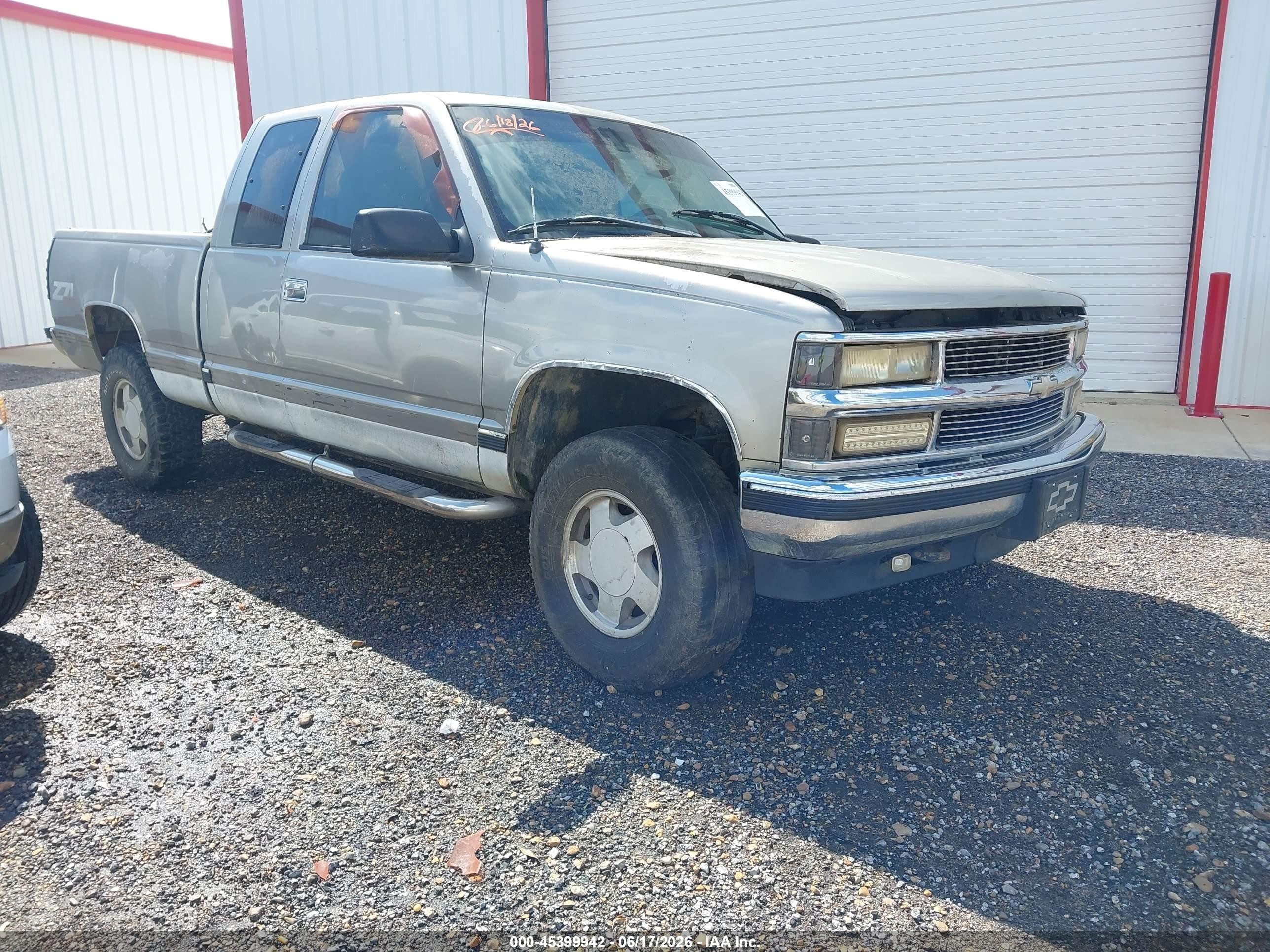 1998 Chevrolet K1500 Fleetside Gray vin: 2GCEK19R5W1168608