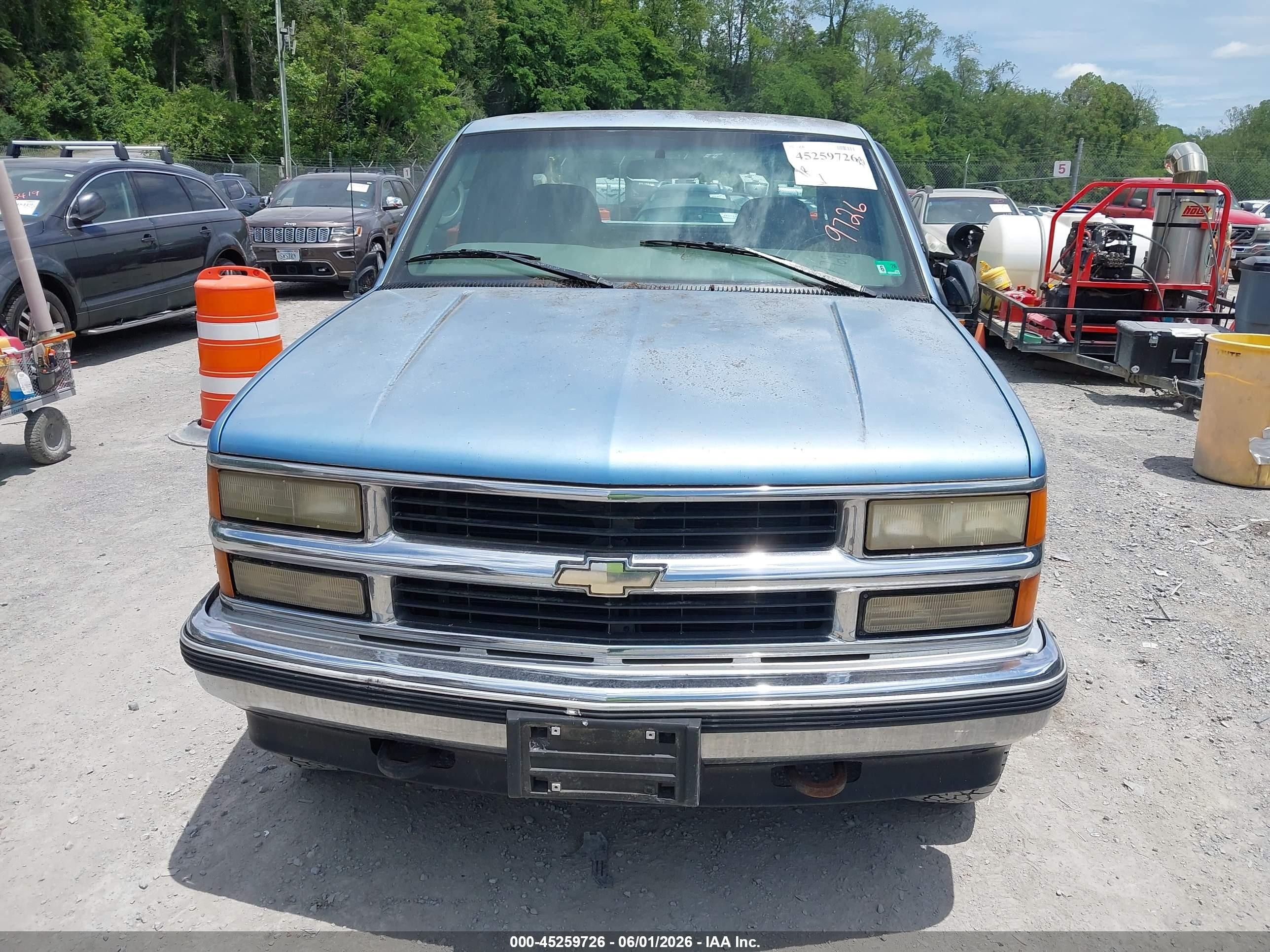 1997 Chevrolet K1500 Fleetside Light Blue vin: 2GCEK19R6V1158815
