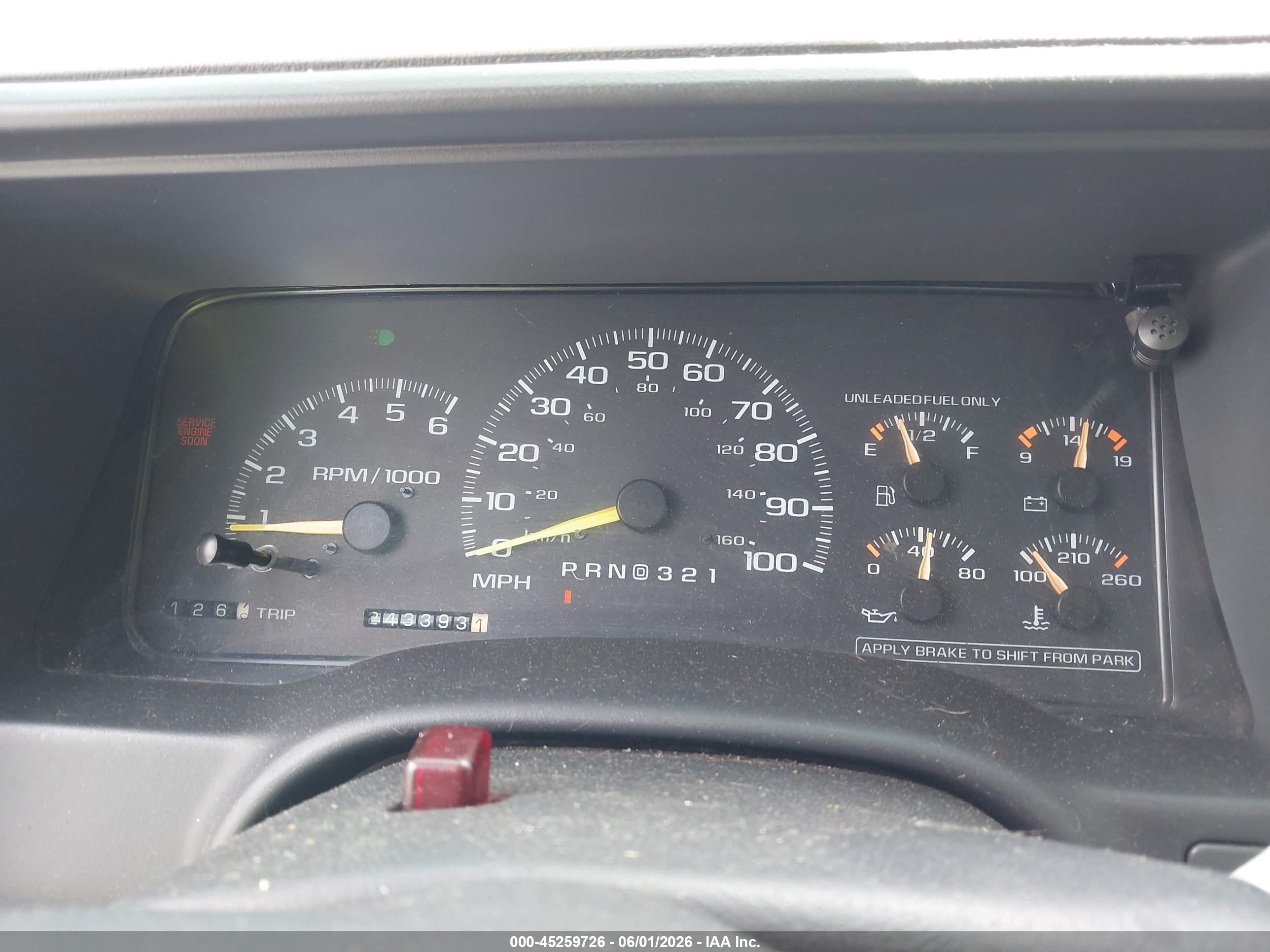 1997 Chevrolet K1500 Fleetside Light Blue vin: 2GCEK19R6V1158815