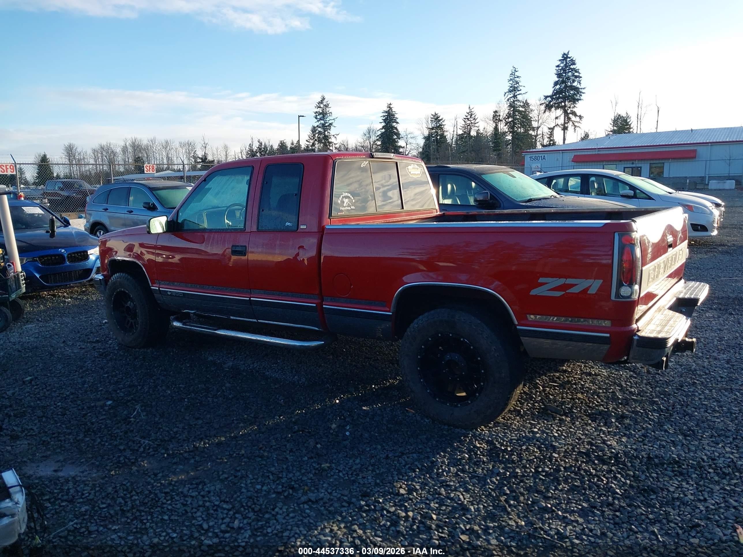 1997 Chevrolet K1500 Fleetside Красный vin: 2GCEK19R6V1277156