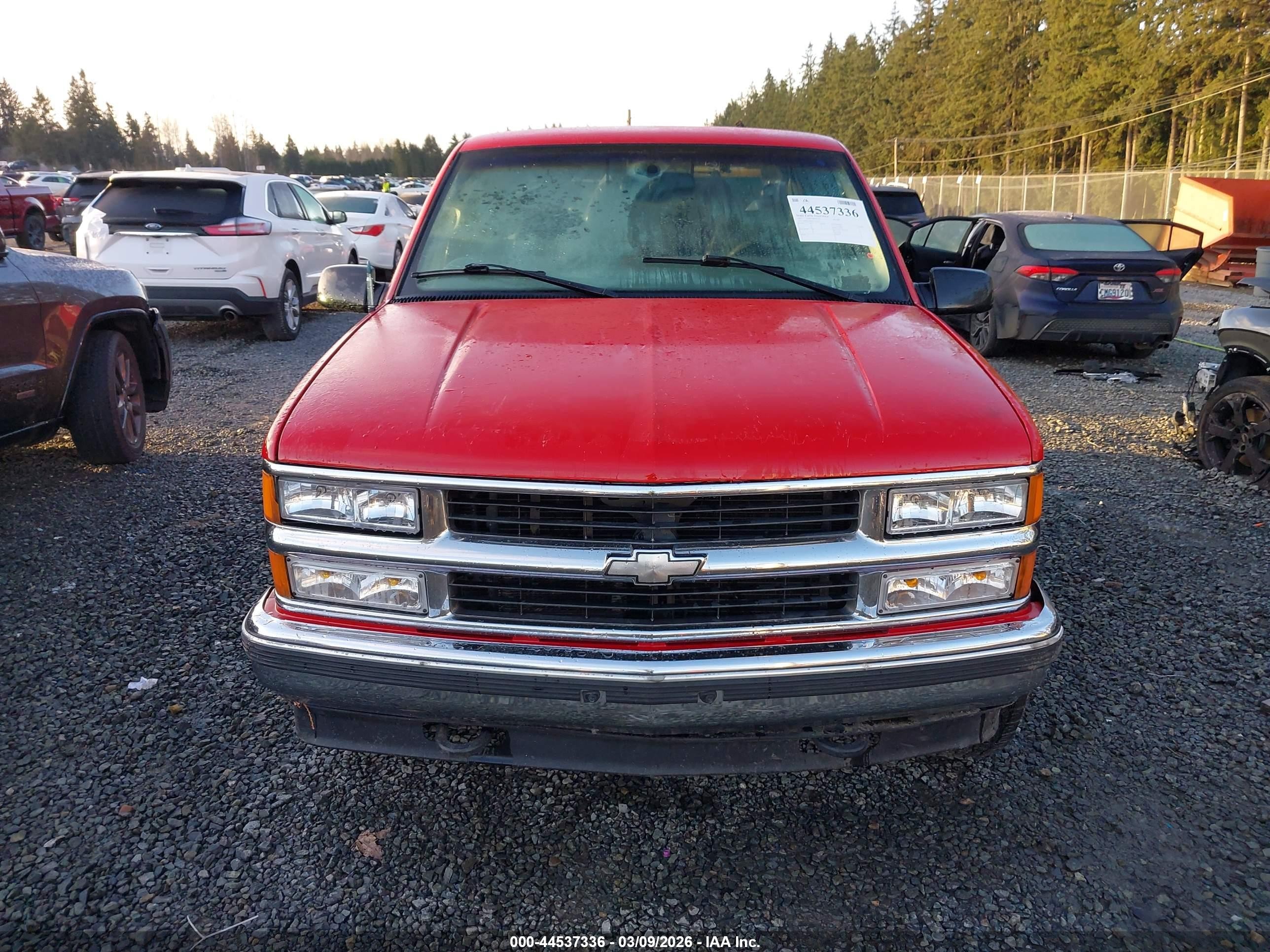 1997 Chevrolet K1500 Fleetside Красный vin: 2GCEK19R6V1277156