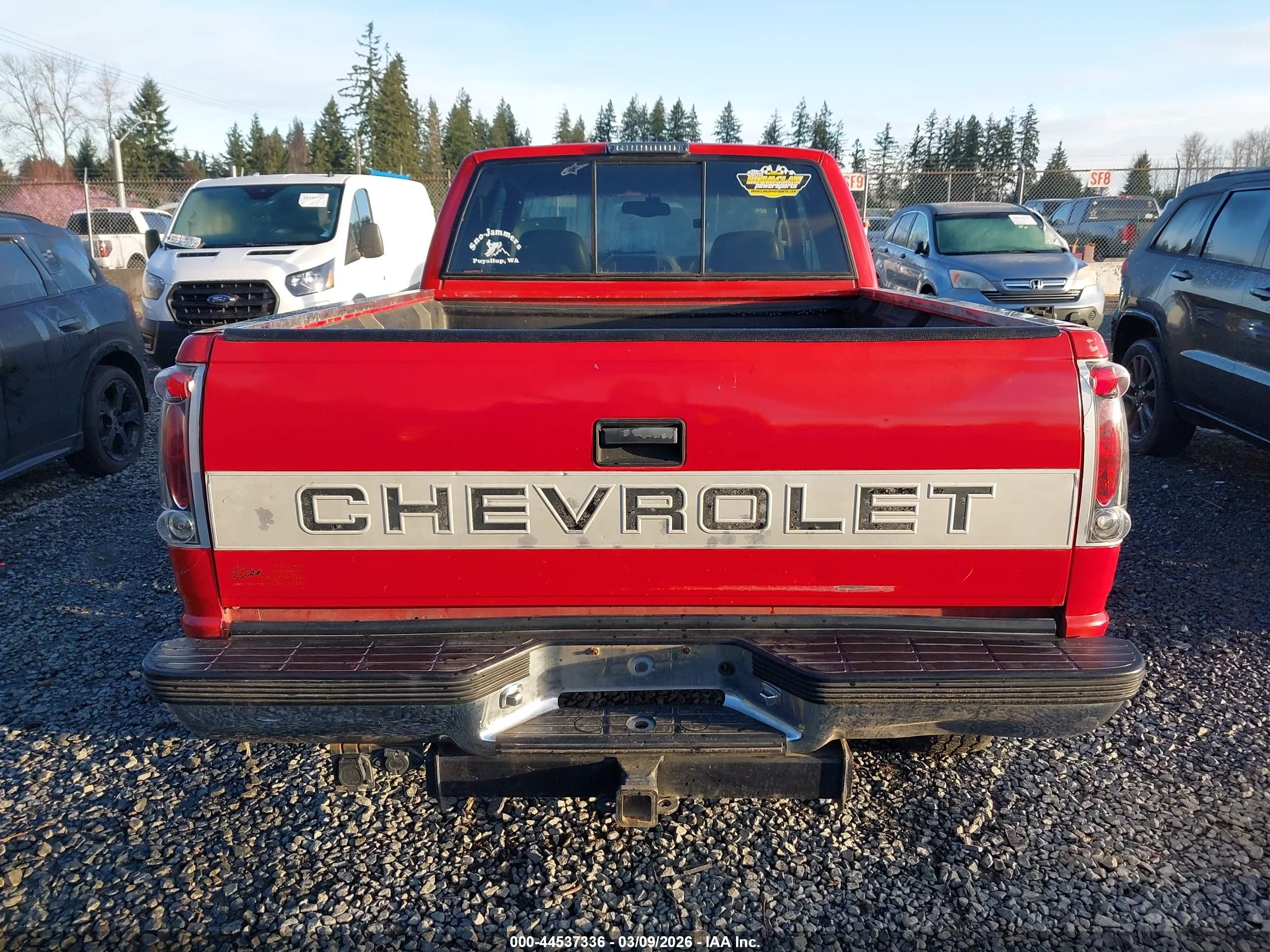 1997 Chevrolet K1500 Fleetside Красный vin: 2GCEK19R6V1277156