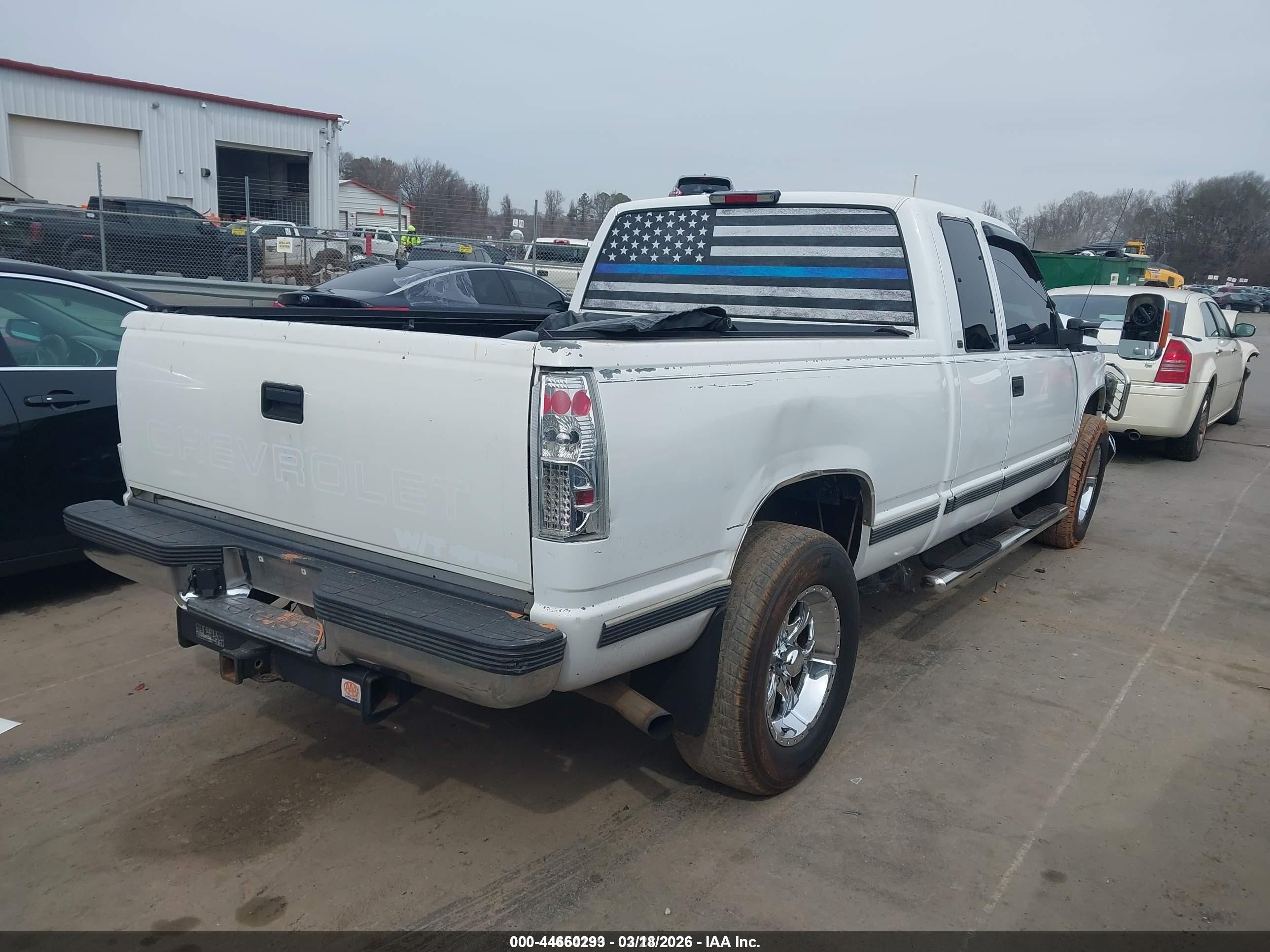 1997 Chevrolet K1500 Fleetside Белый vin: 2GCEK19R6V1282101
