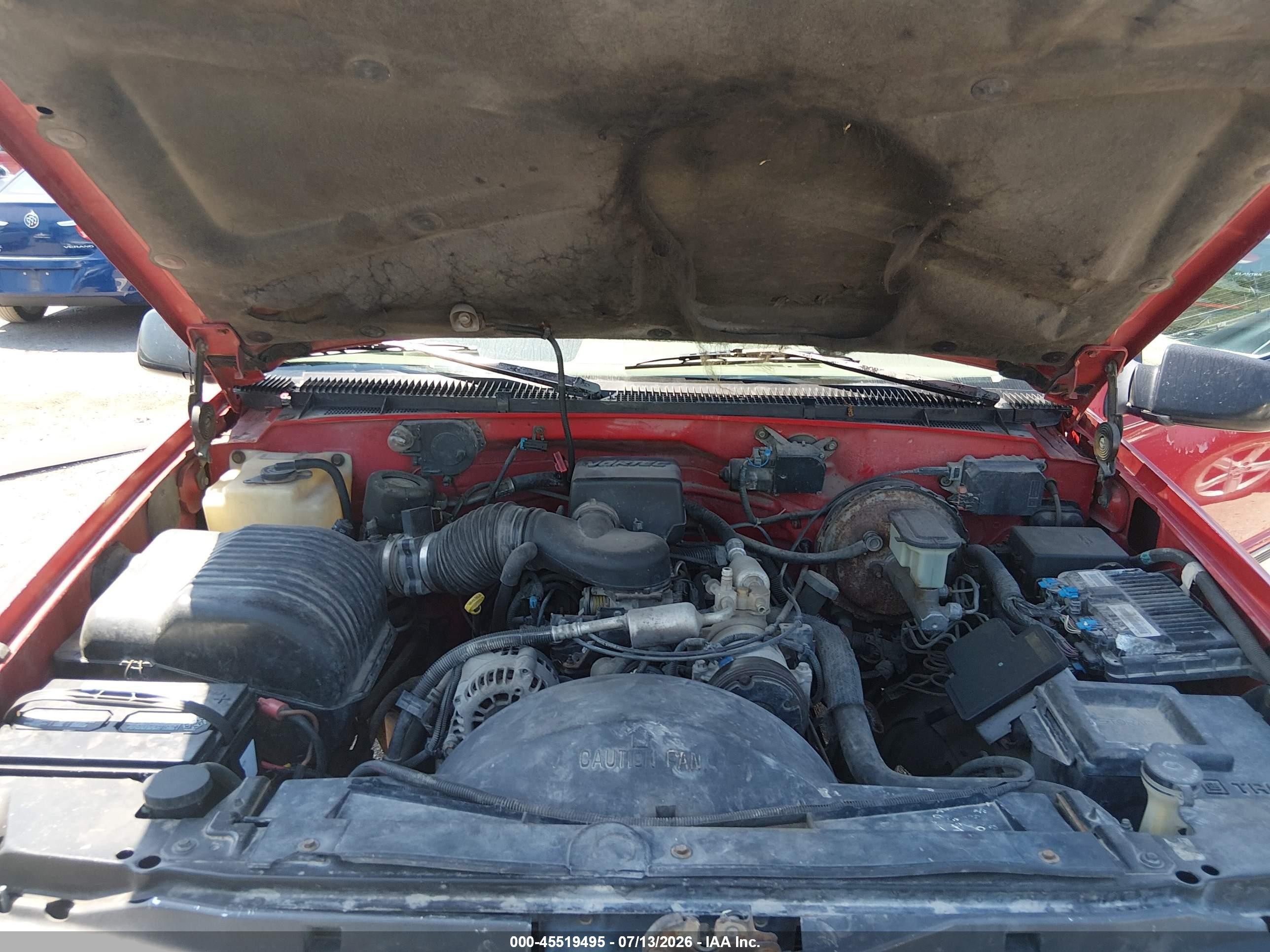 1996 Chevrolet Gmt-400 K1500 Red vin: 2GCEK19R7T1215830