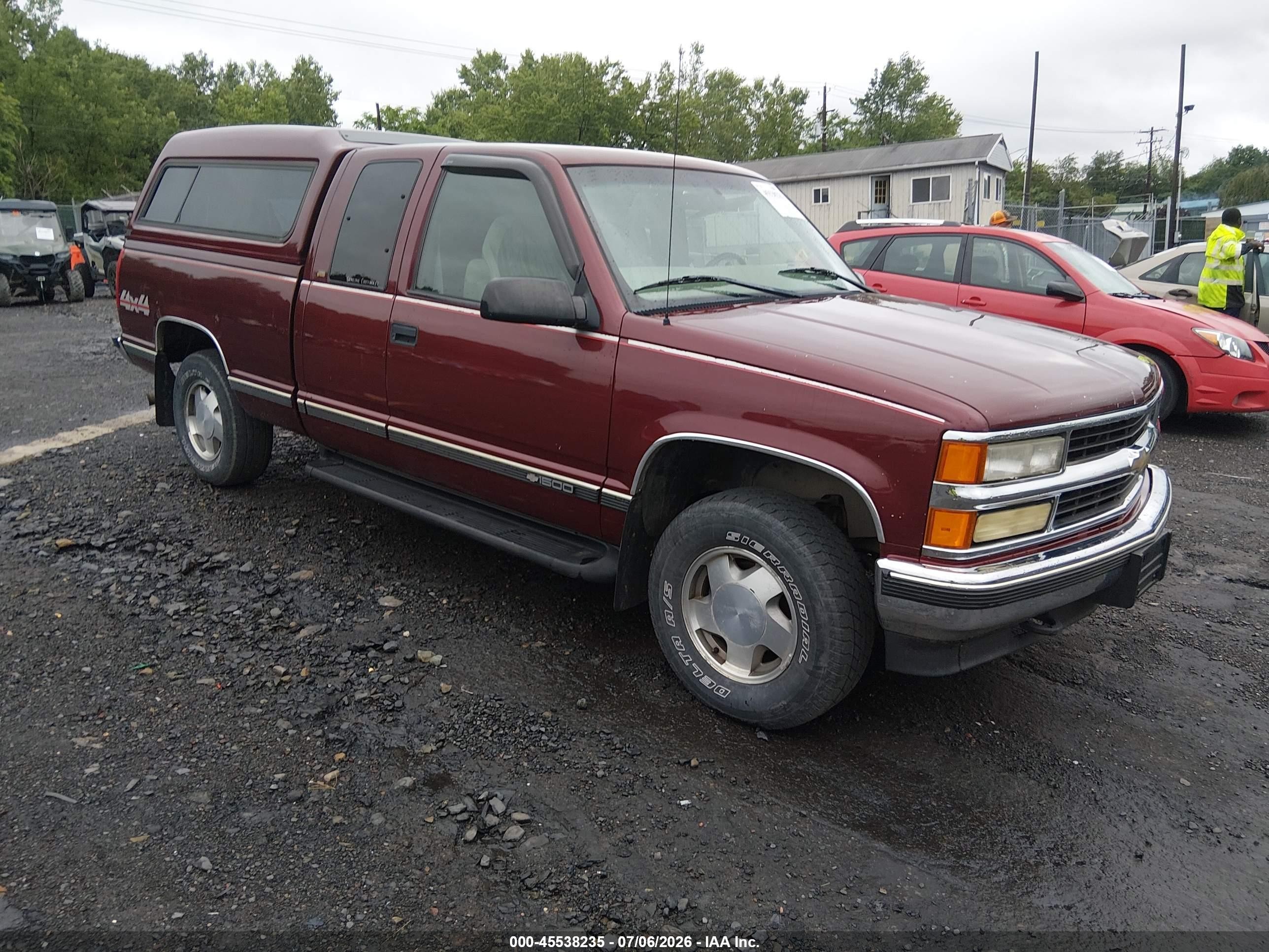 1998 Chevrolet C/k 1500 Fleetside Burgundy vin: 2GCEK19R7W1191016
