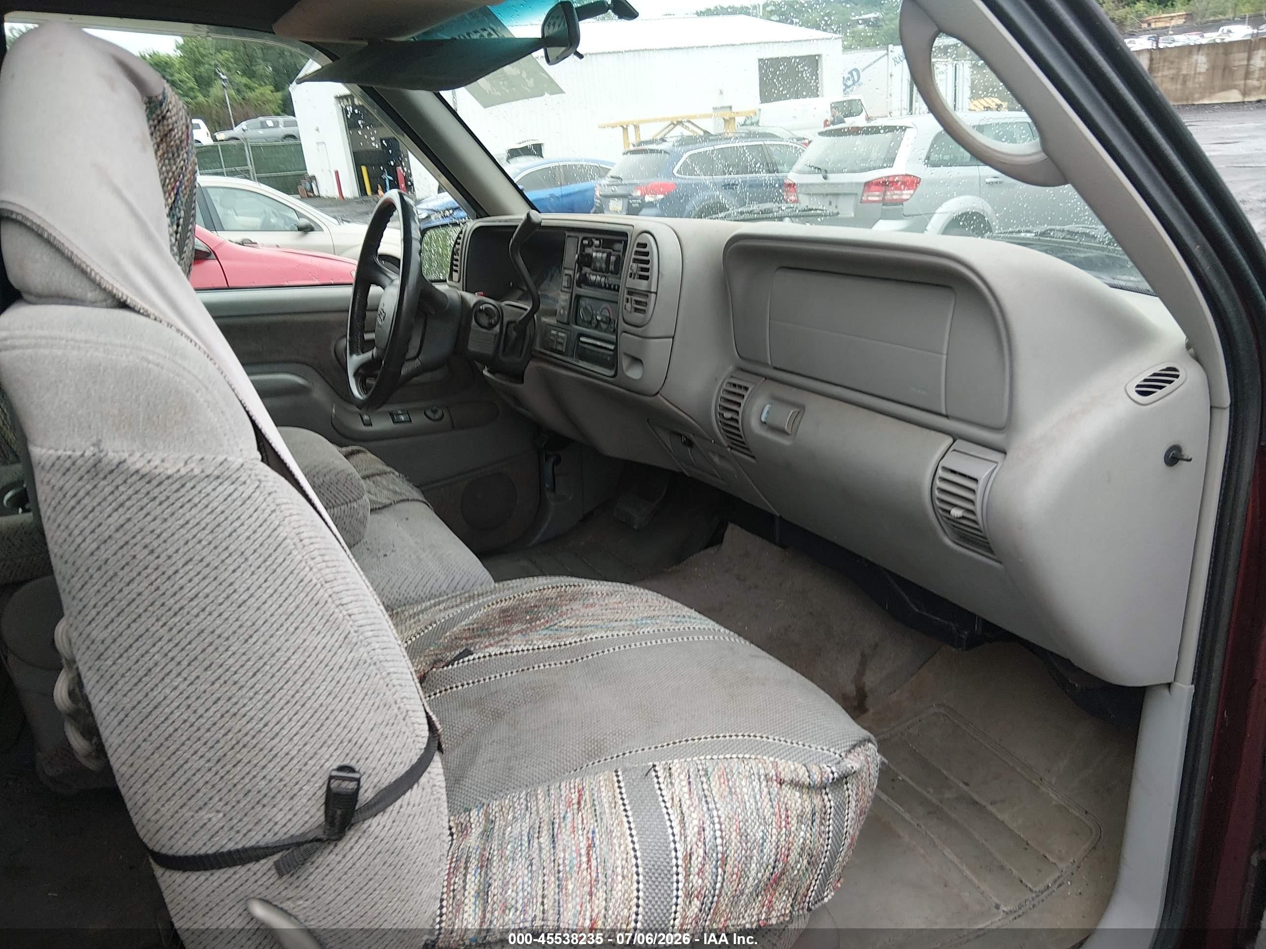1998 Chevrolet C/k 1500 Fleetside Burgundy vin: 2GCEK19R7W1191016