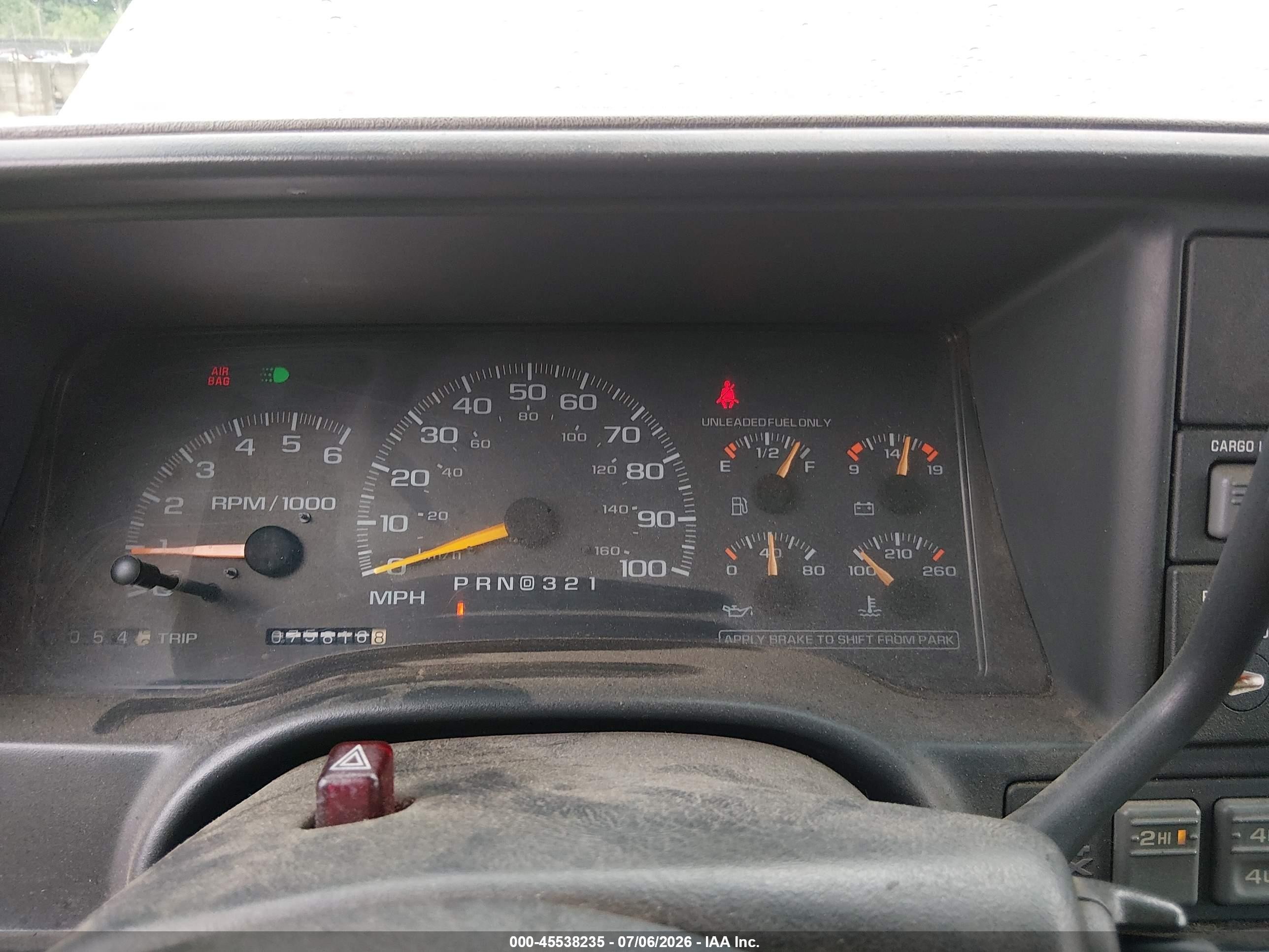 1998 Chevrolet C/k 1500 Fleetside Burgundy vin: 2GCEK19R7W1191016