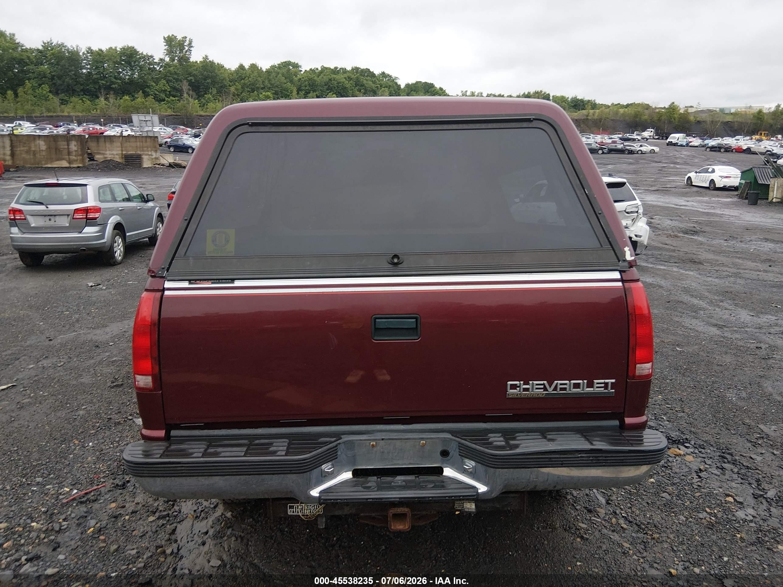 1998 Chevrolet C/k 1500 Fleetside Burgundy vin: 2GCEK19R7W1191016