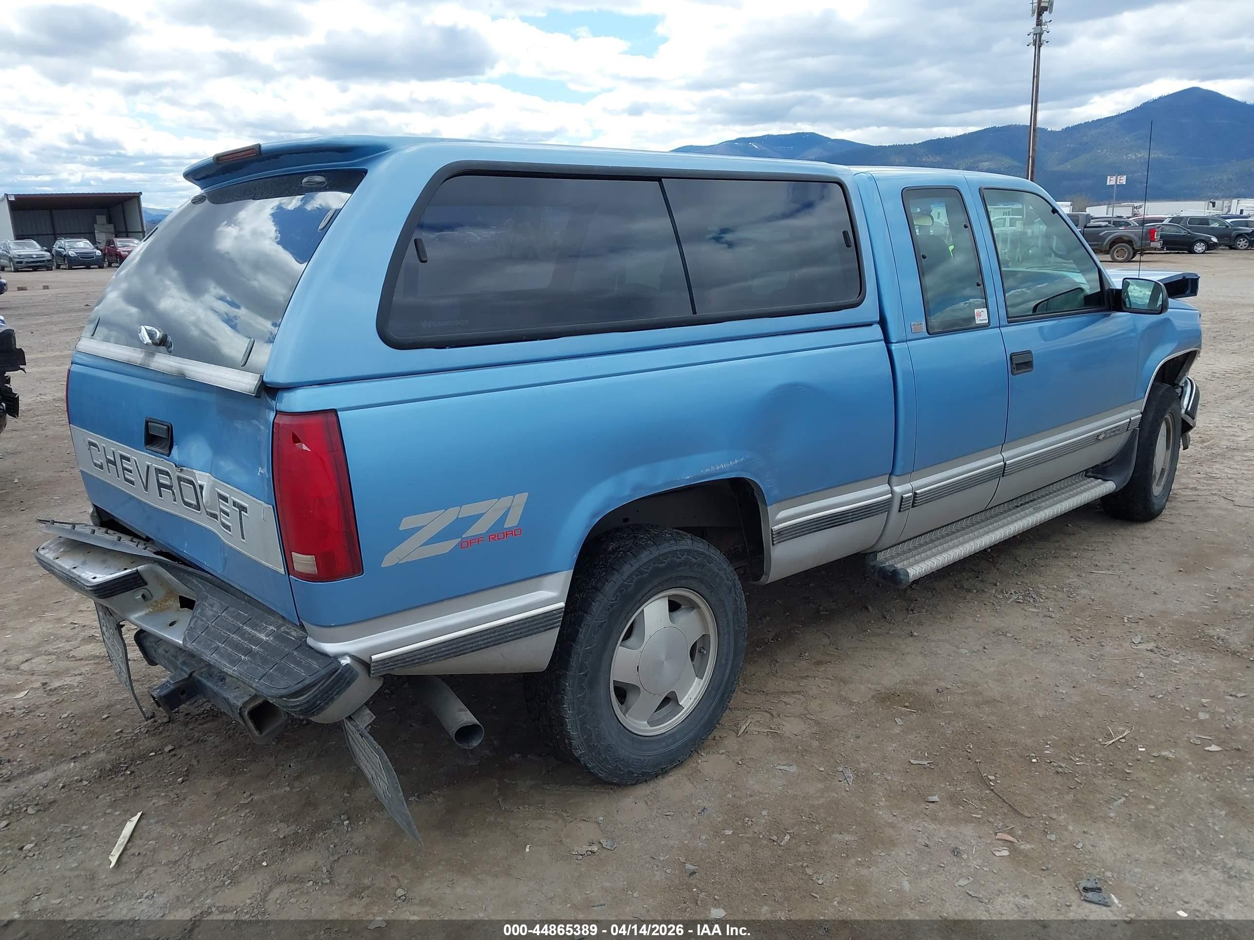 1997 Chevrolet K1500 Fleetside Blue vin: 2GCEK19R8V1180864
