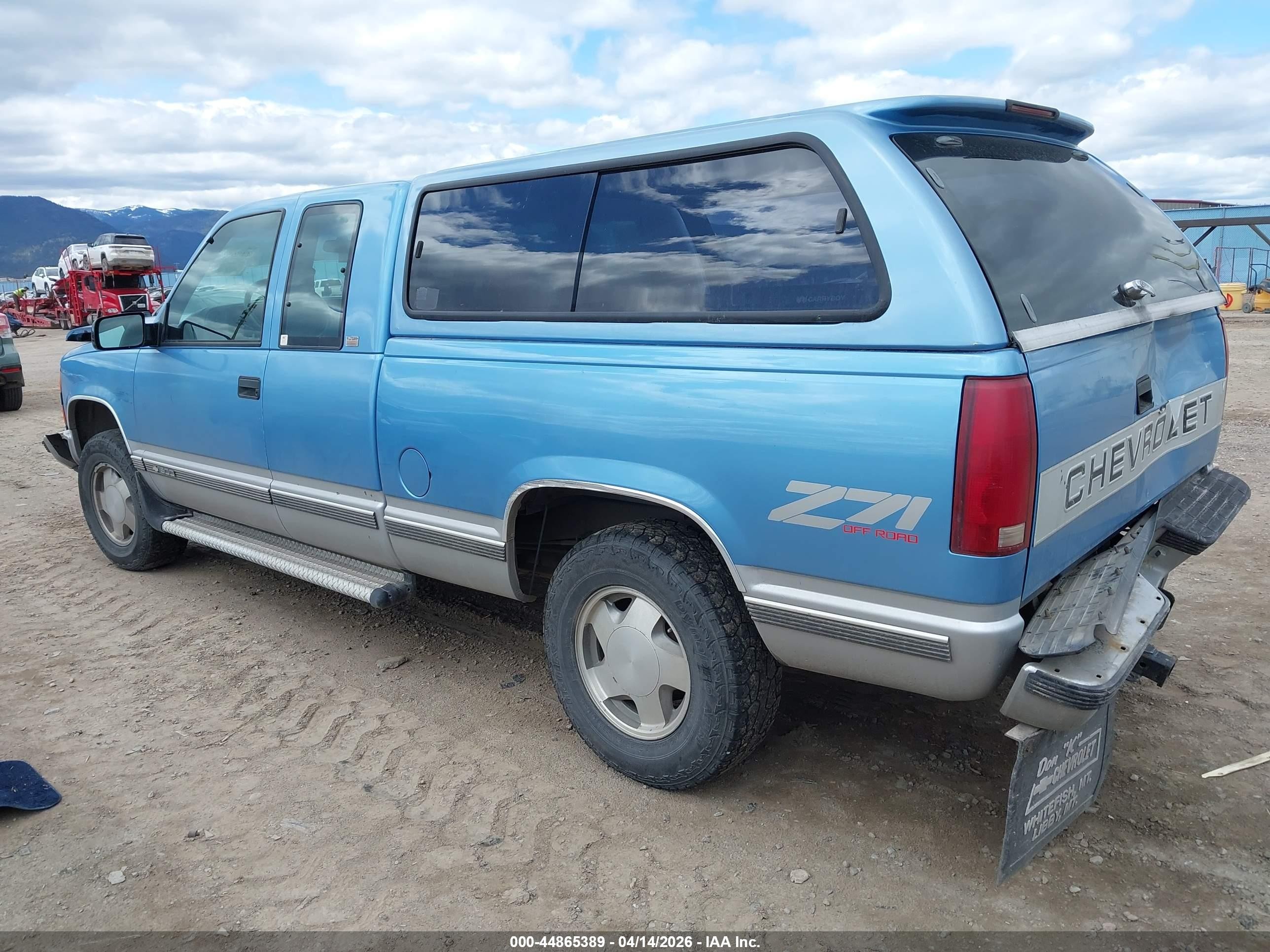 1997 Chevrolet K1500 Fleetside Blue vin: 2GCEK19R8V1180864