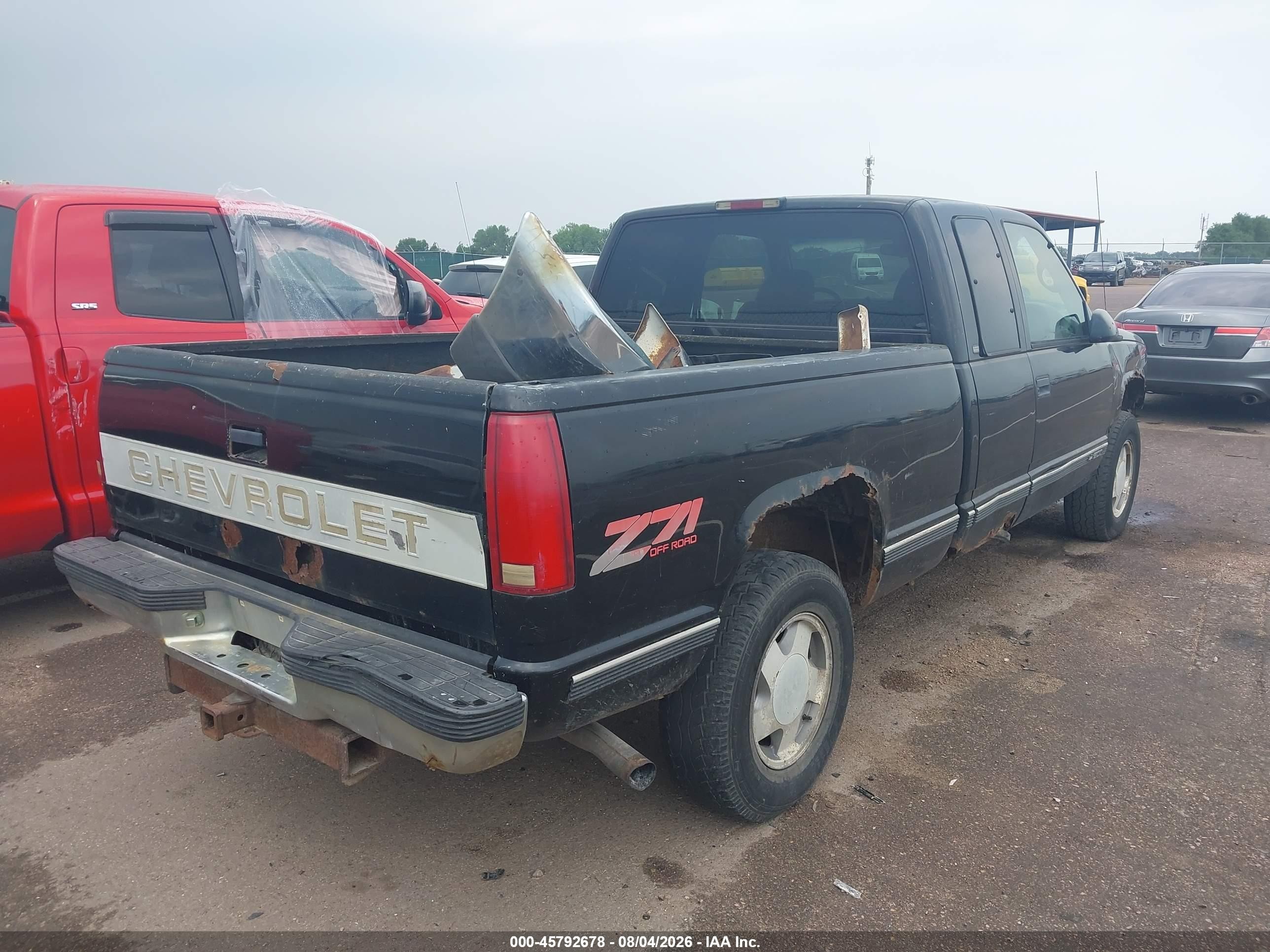 1997 Chevrolet K1500 Fleetside Black vin: 2GCEK19R8V1203981