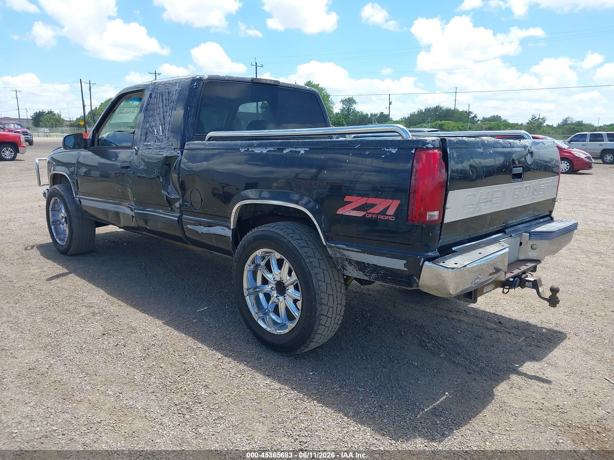 1997 Chevrolet K1500 Fleetside Black vin: 2GCEK19R9V1266328