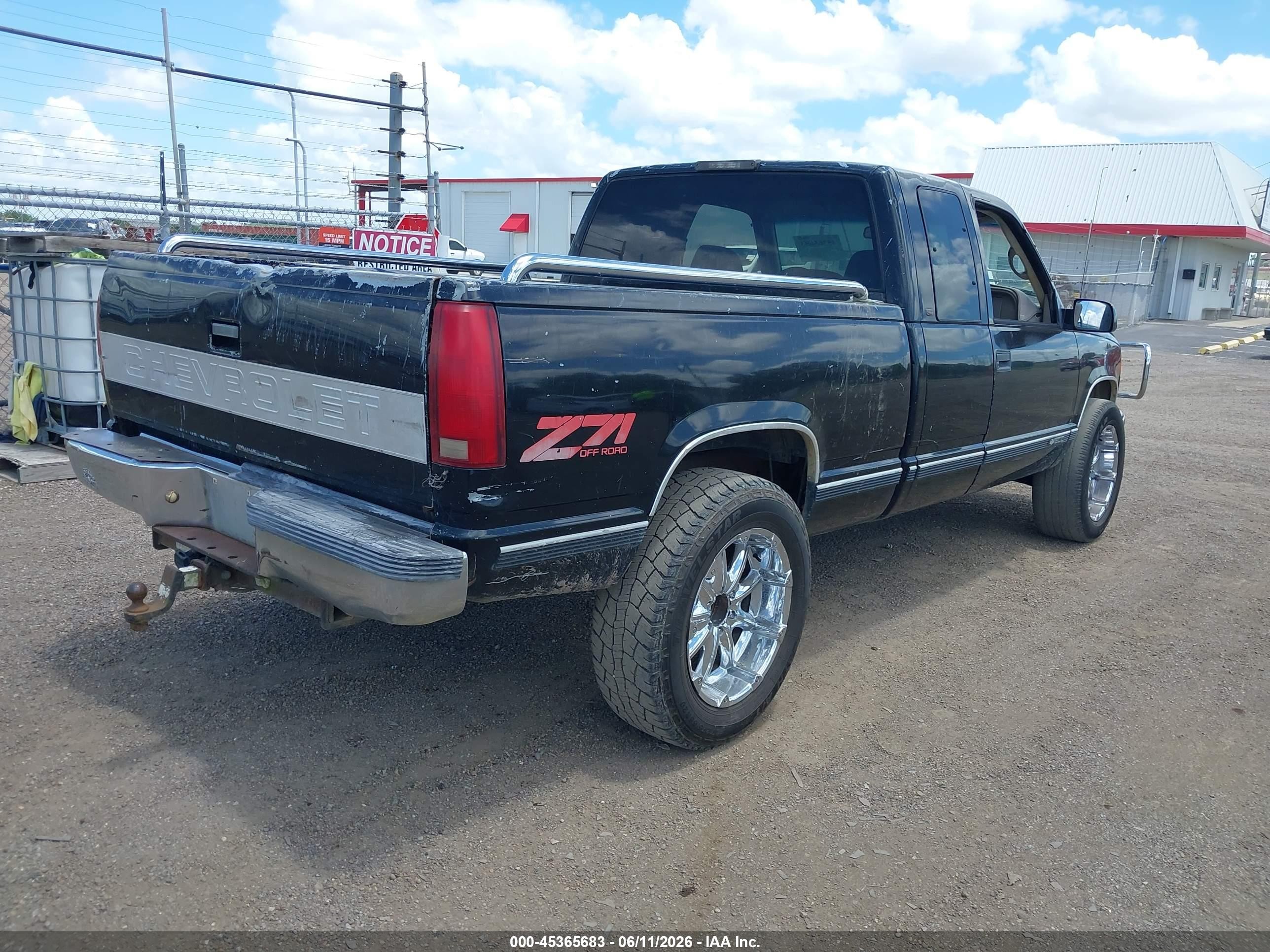 1997 Chevrolet K1500 Fleetside Black vin: 2GCEK19R9V1266328