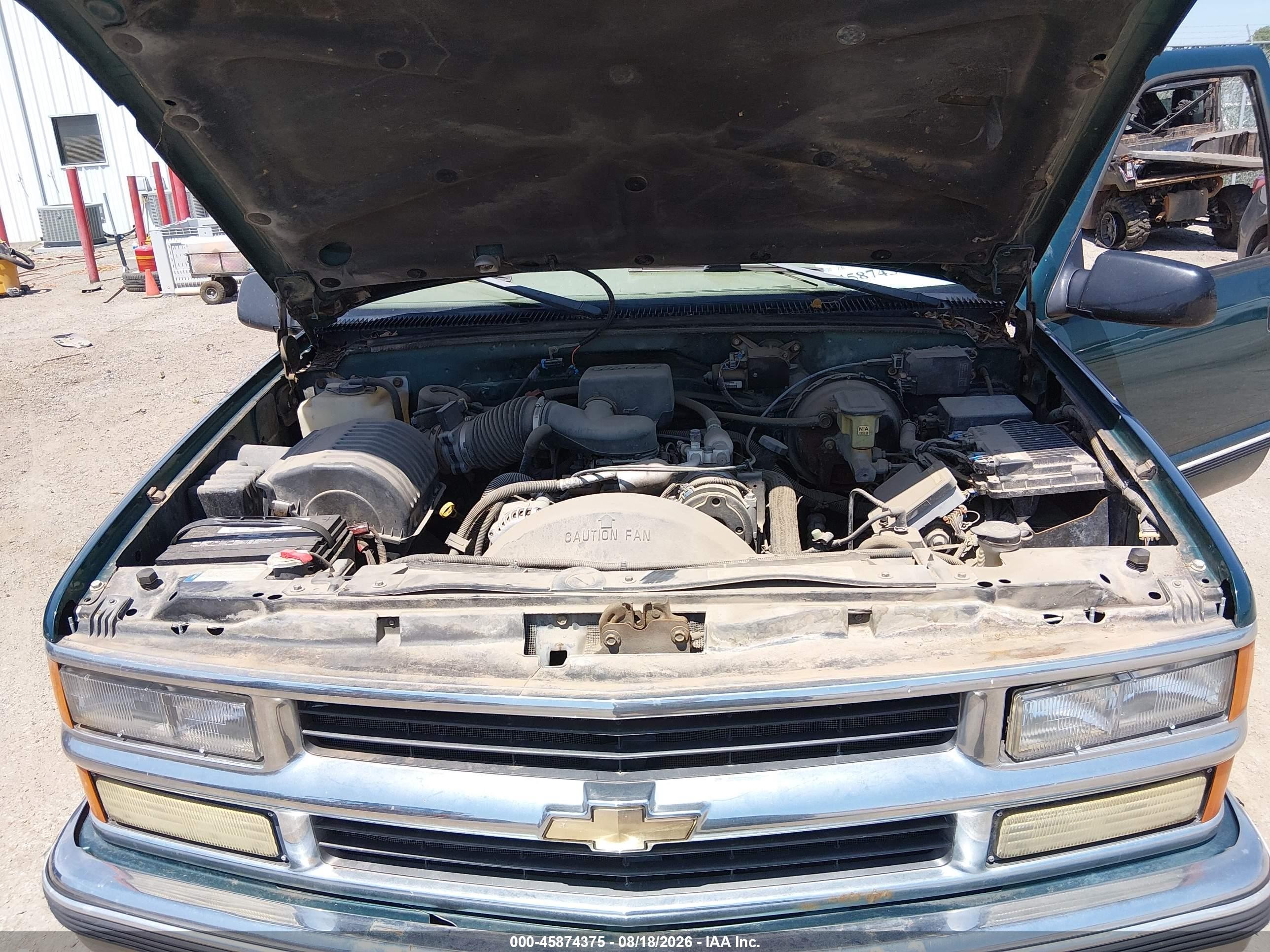 1998 Chevrolet C/k 1500 Fleetside Green vin: 2GCEK19R9W1126071