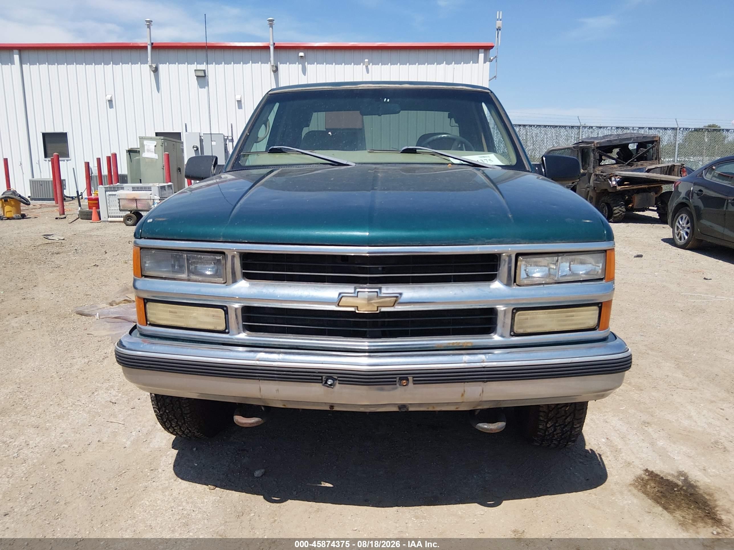 1998 Chevrolet C/k 1500 Fleetside Green vin: 2GCEK19R9W1126071