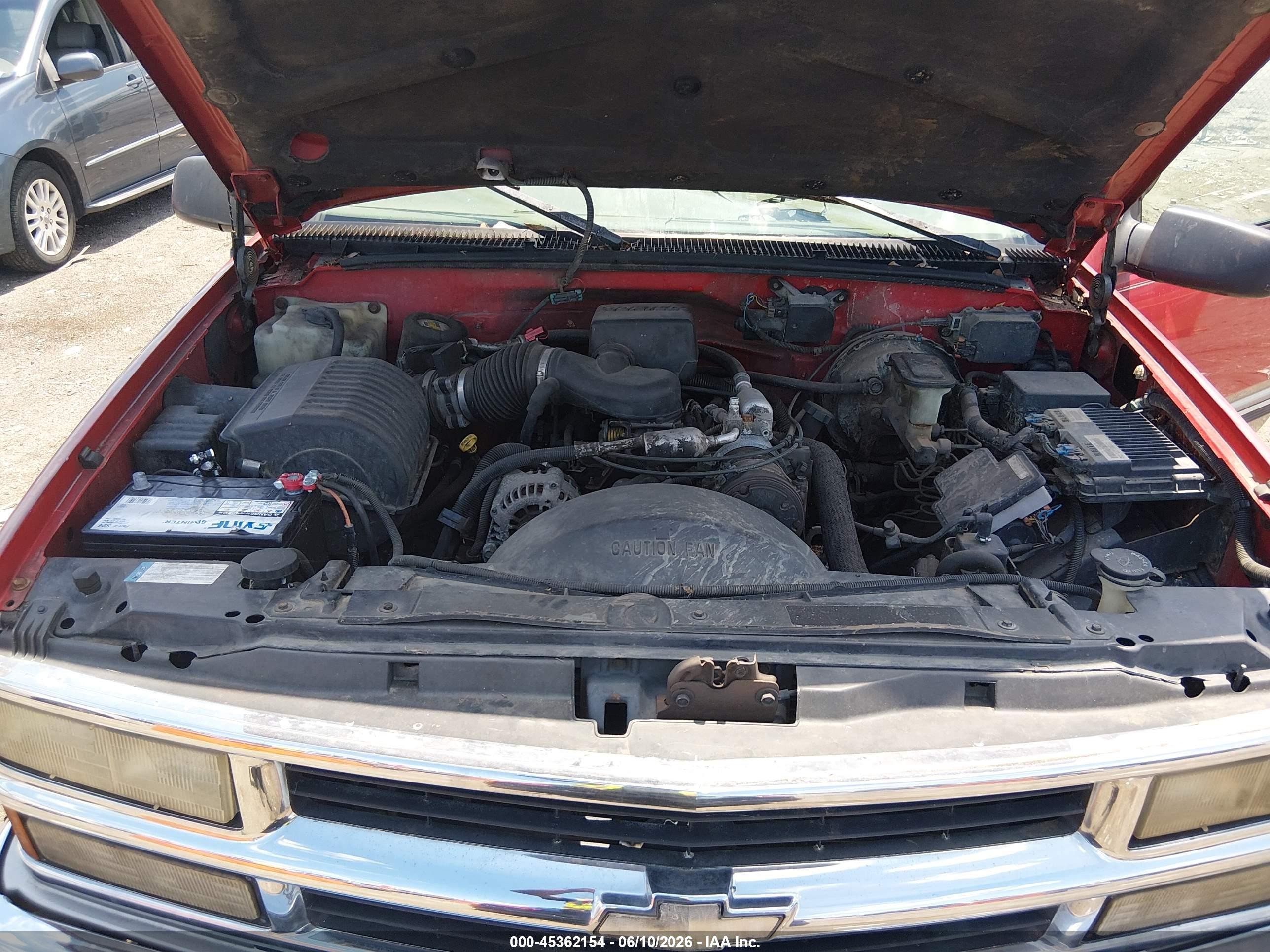 1998 Chevrolet C/k 1500 Fleetside Red vin: 2GCEK19R9W1141038