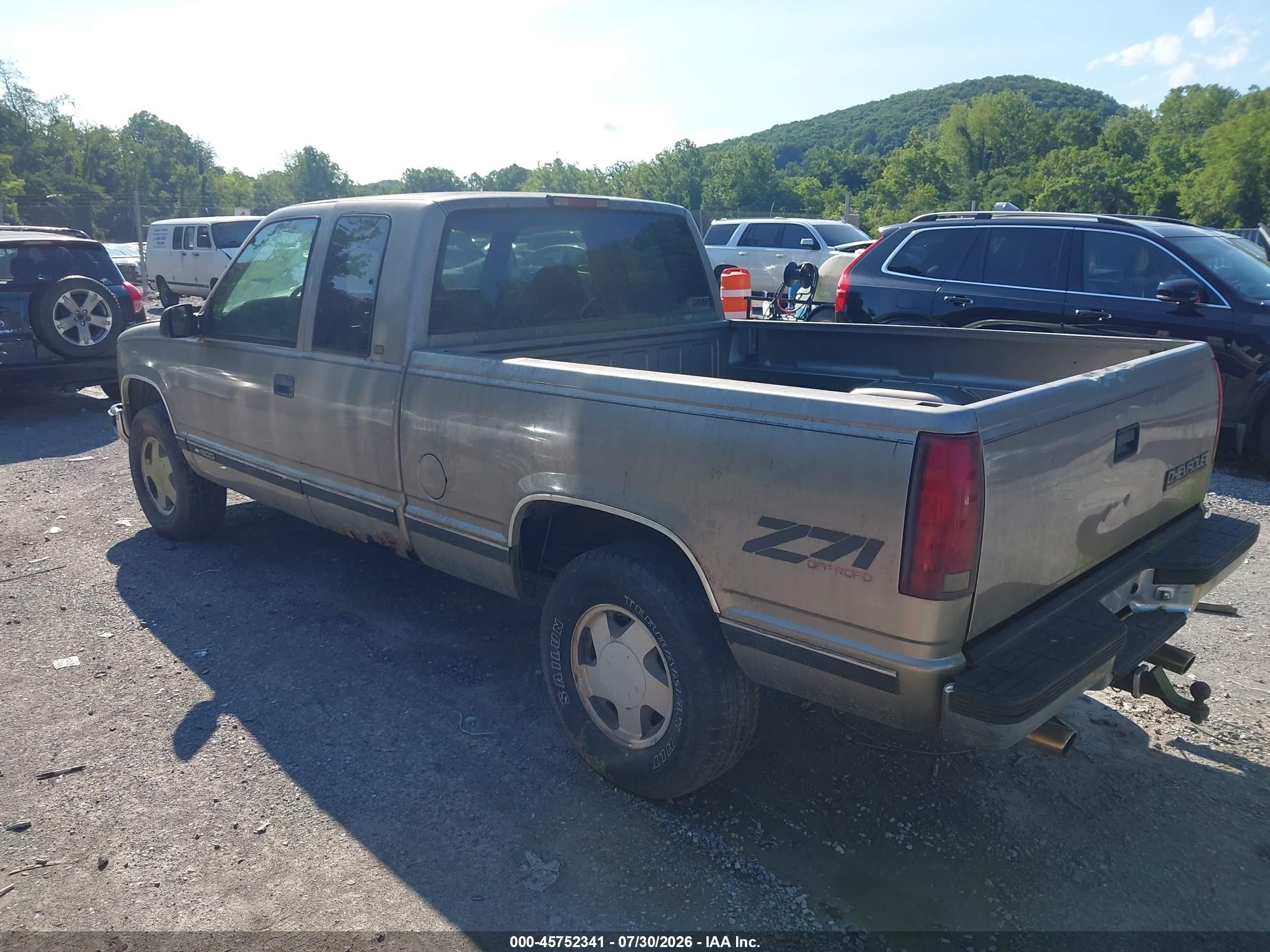 1998 Chevrolet C/k 1500 Fleetside Золотой vin: 2GCEK19R9W1276312