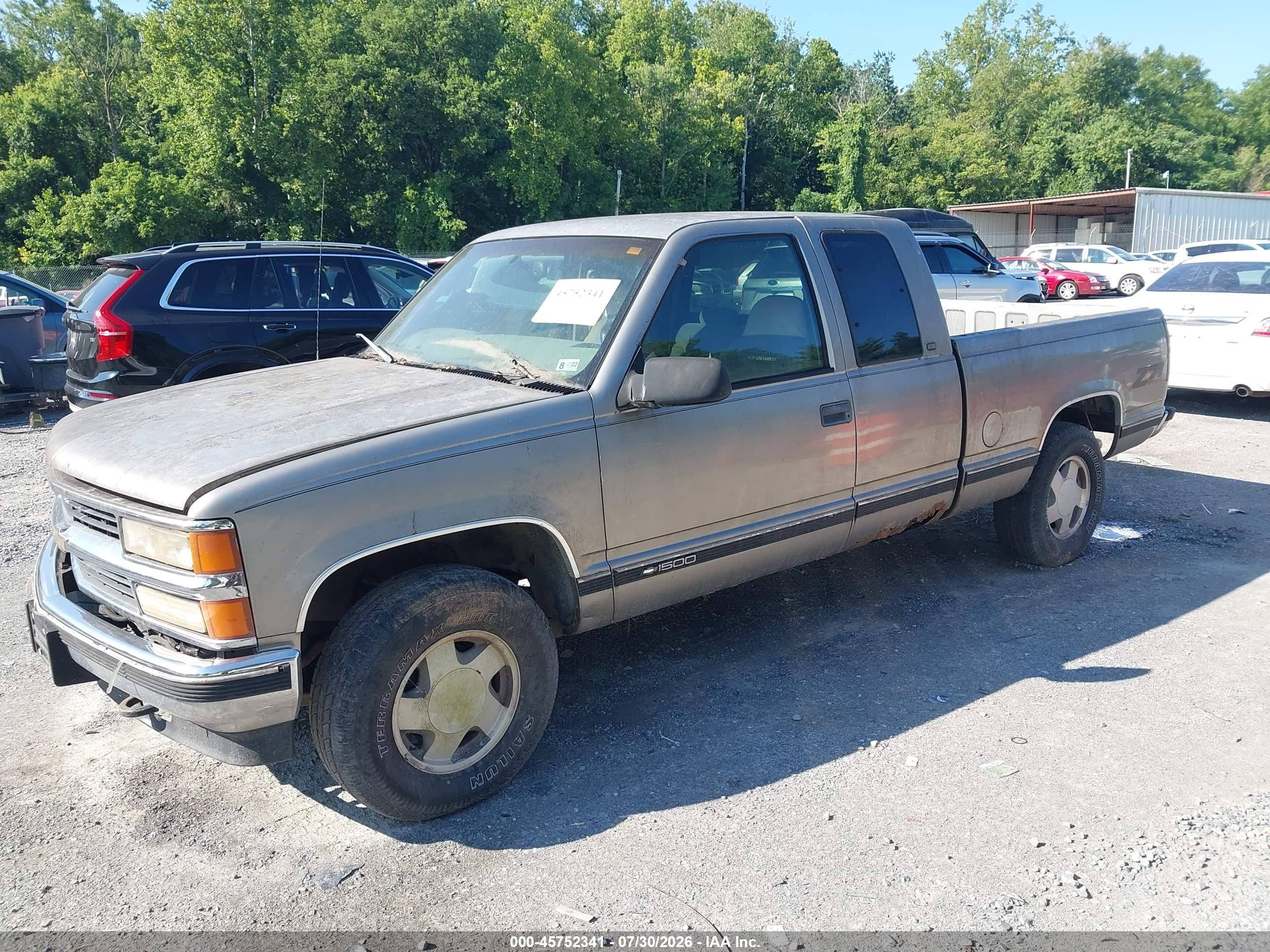 1998 Chevrolet C/k 1500 Fleetside Золотой vin: 2GCEK19R9W1276312