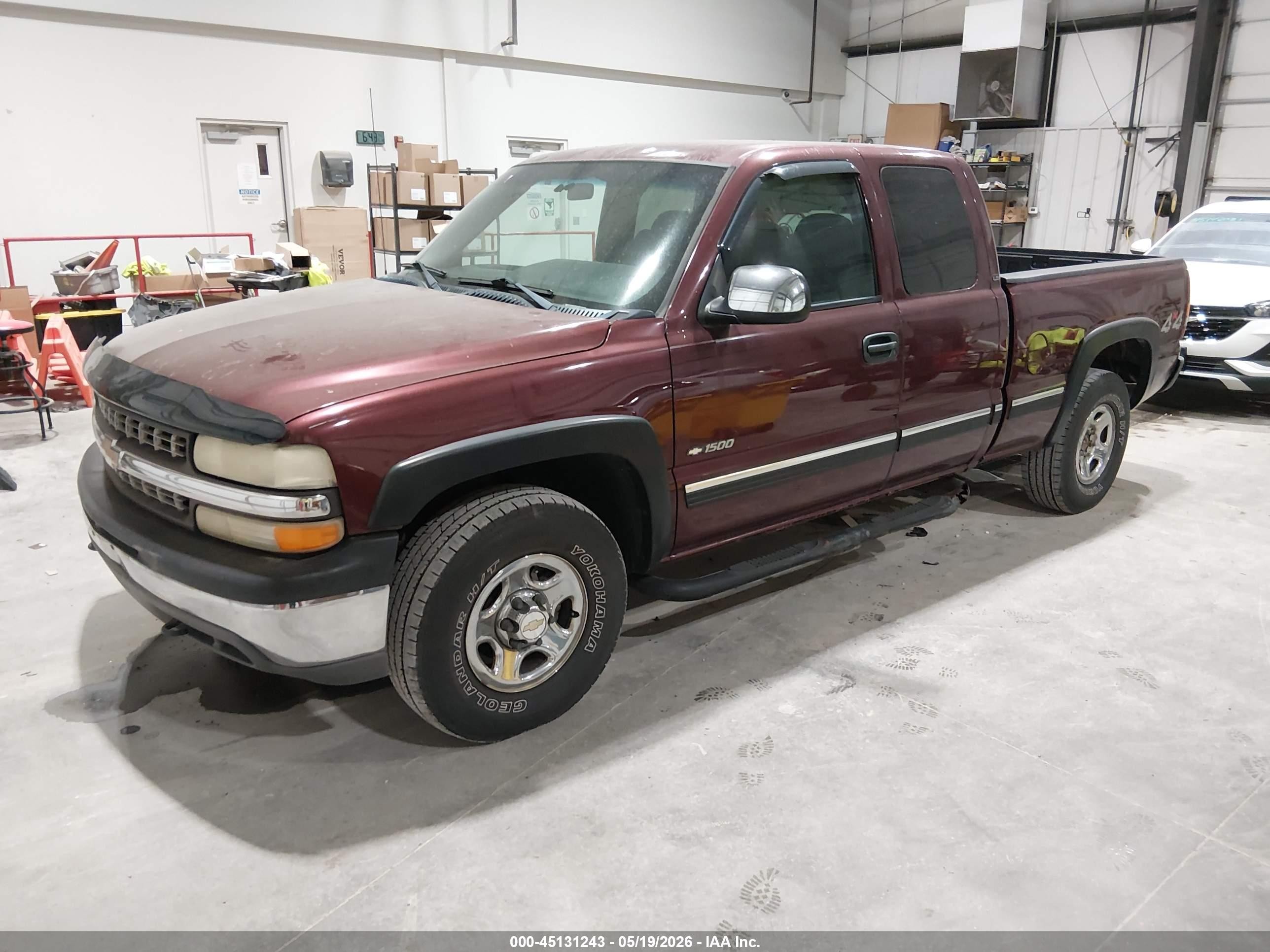 2001 Chevrolet Silverado 1500 Ls Burgundy vin: 2GCEK19T011345568