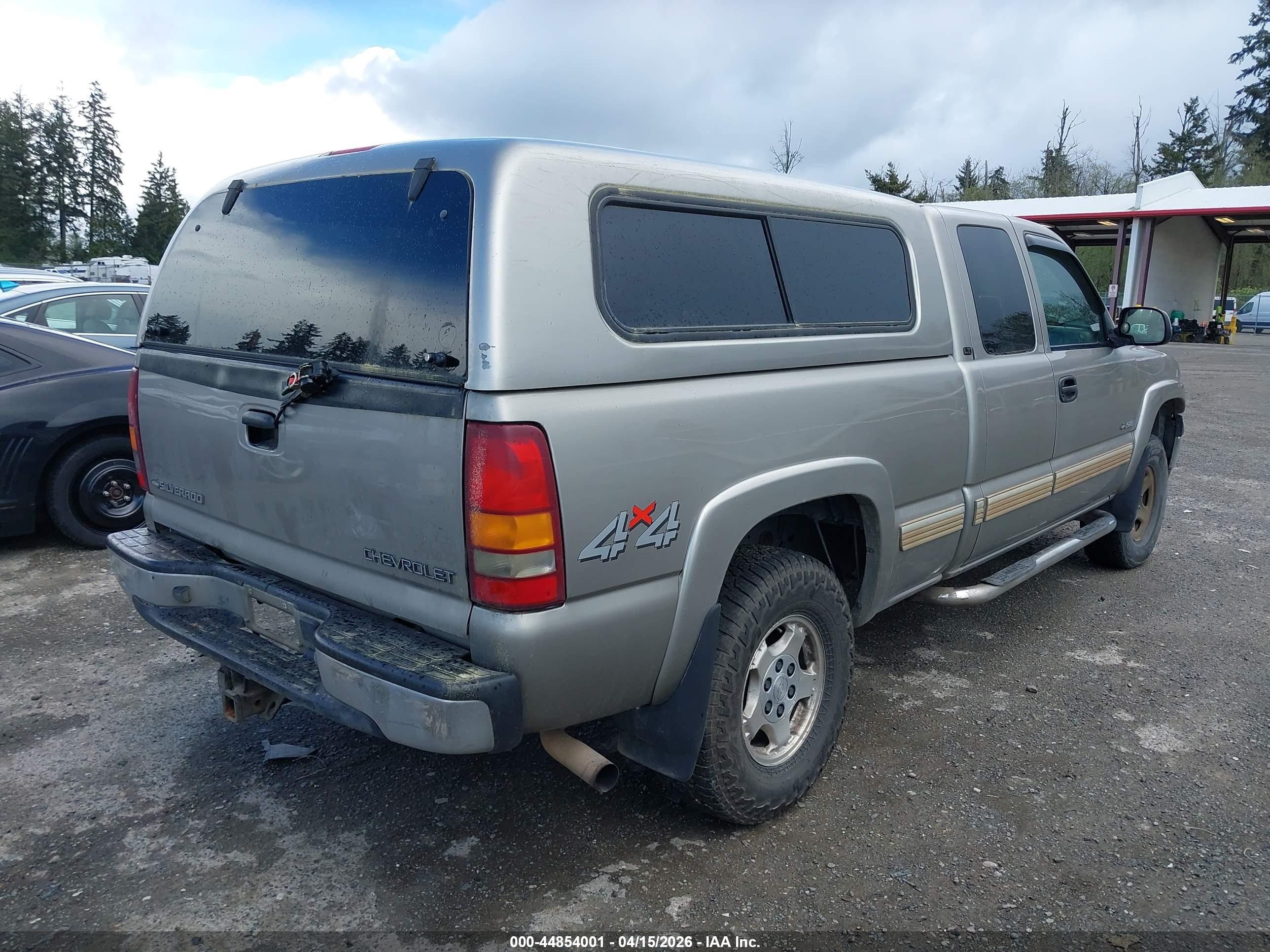 2002 Chevrolet Silverado 1500 Ls/lt Gray vin: 2GCEK19T021205800