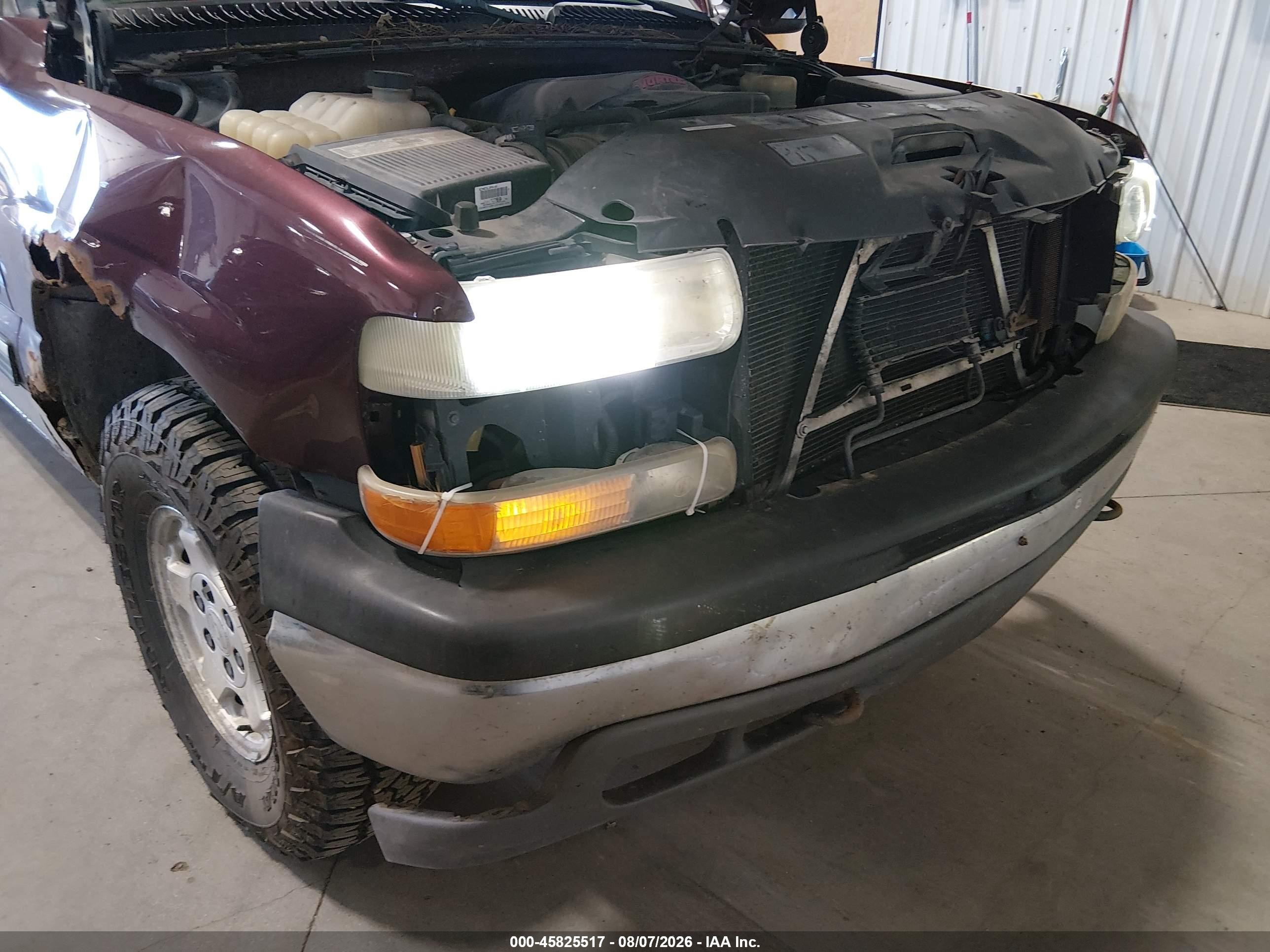2002 Chevrolet Silverado 1500 Ls Maroon vin: 2GCEK19T021348097