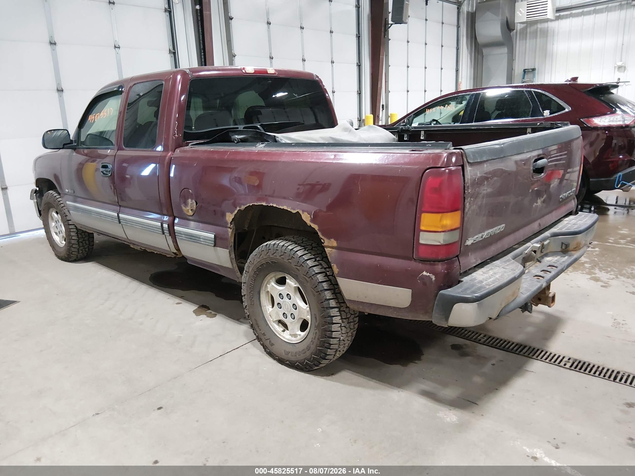 2002 Chevrolet Silverado 1500 Ls Maroon vin: 2GCEK19T021348097